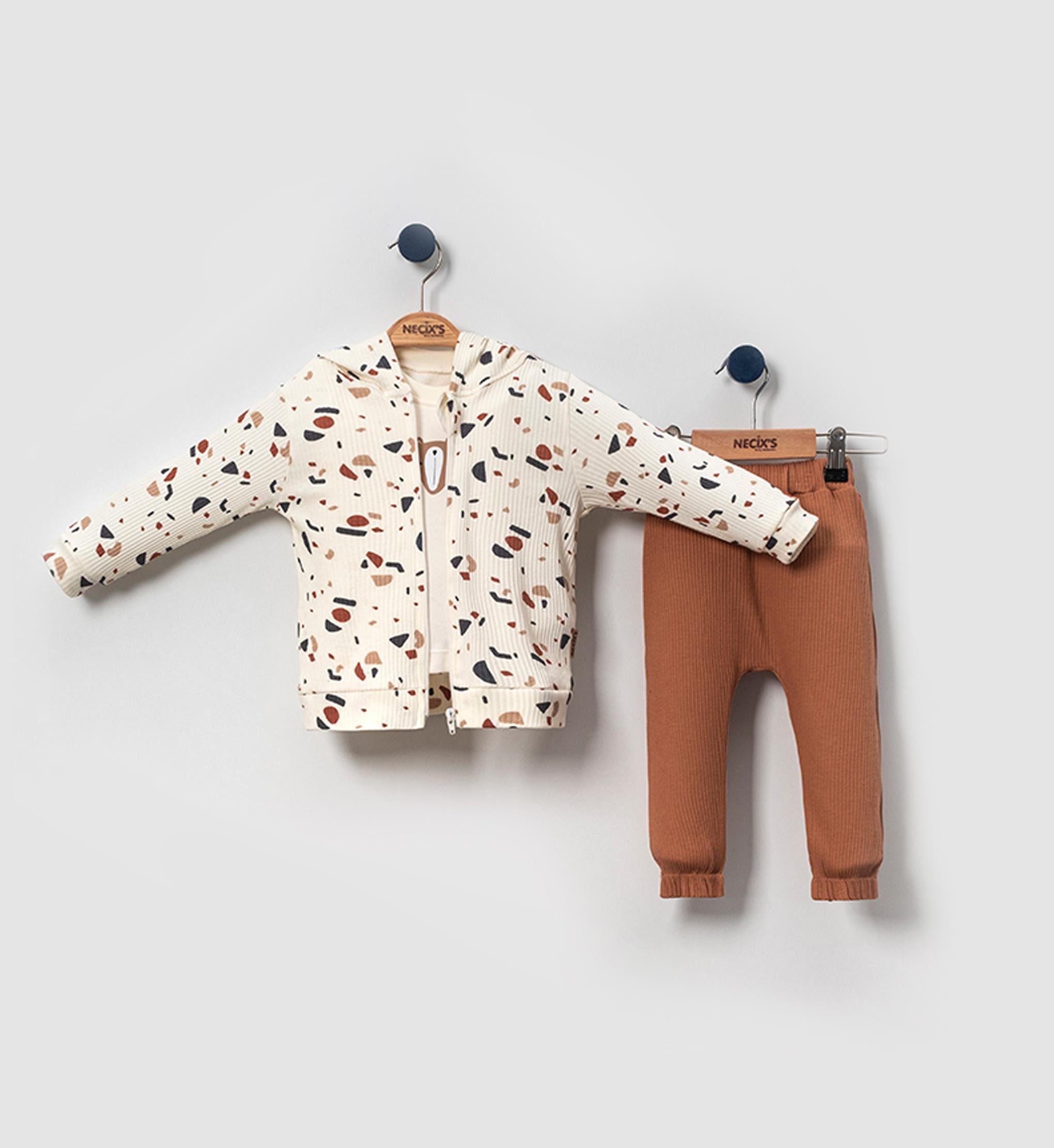 Necix's Abstract Newborn Kız Bebek Üçlü Takım