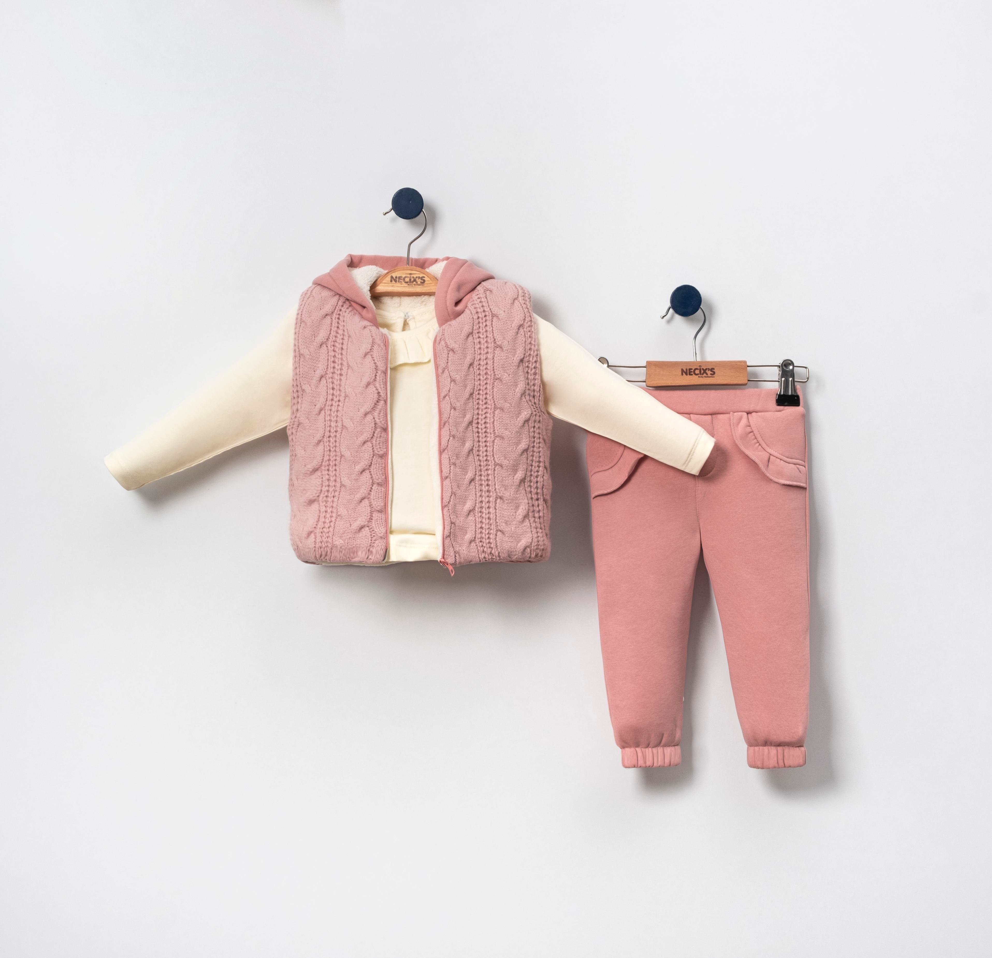 Necix's Antep Kız Bebek Şişme Yelekli Üçlü Takım