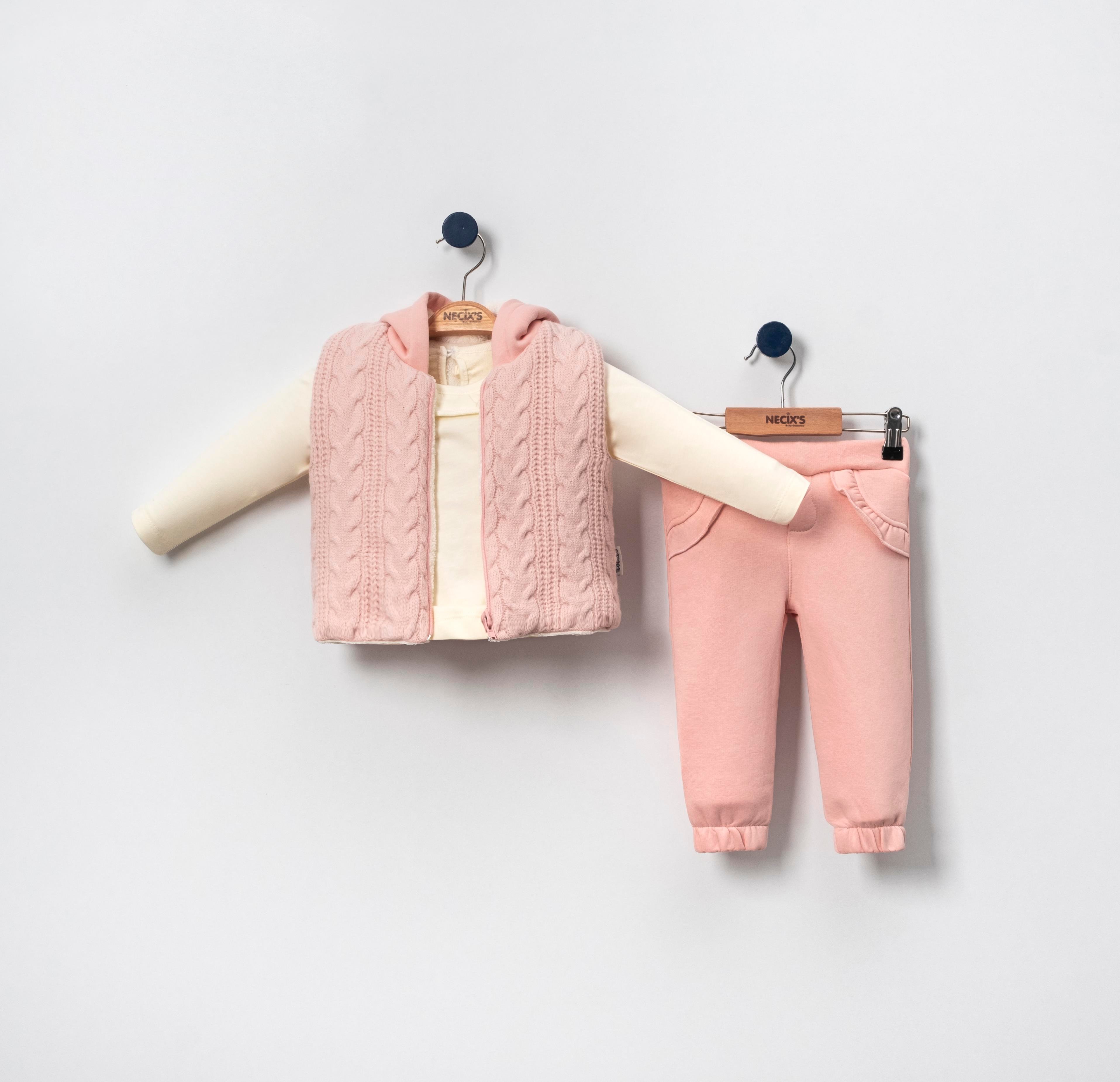 Necix's Antep Kız Bebek Şişme Yelekli Üçlü Takım