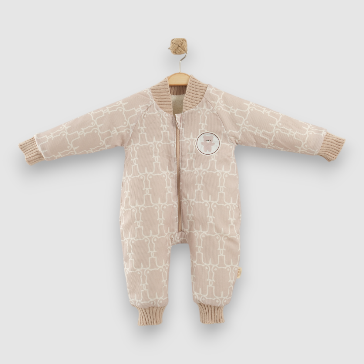 NECİXS AYI DESENLİ KOZMONOT TULUM 6-18 AY