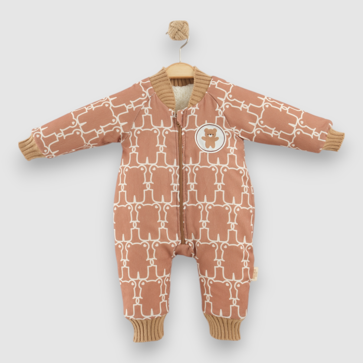 NECİXS AYI DESENLİ KOZMONOT TULUM 6-18 AY