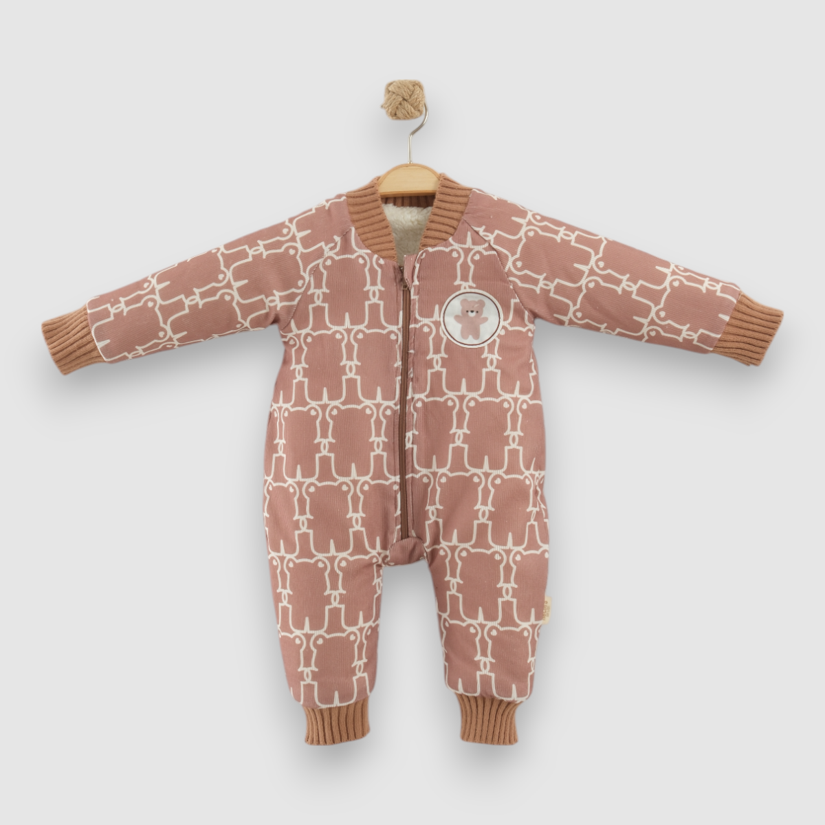 NECİXS AYI DESENLİ KOZMONOT TULUM 6-18 AY