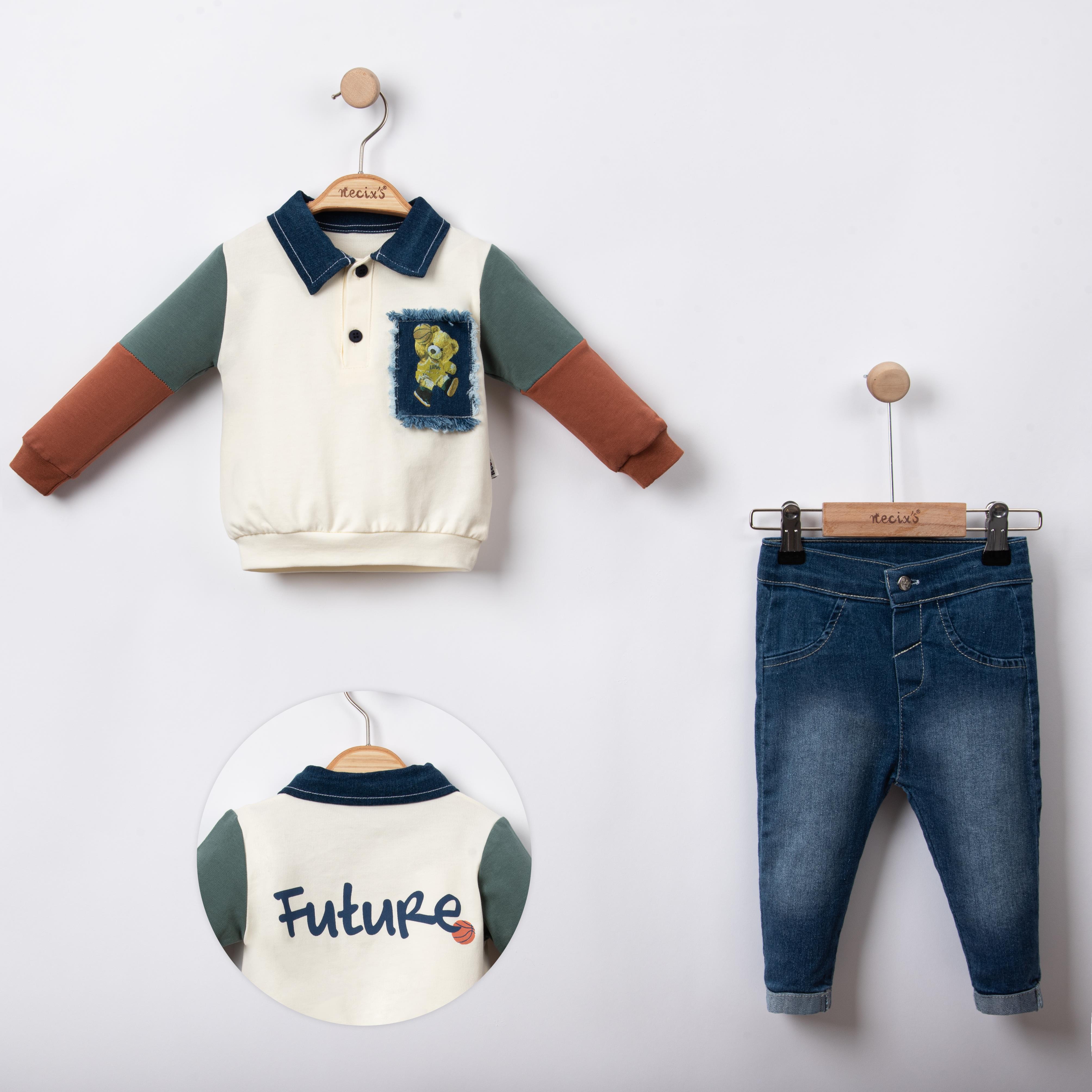 Necix's Boston Erkek Bebek Polo Yakalı İkili Takım