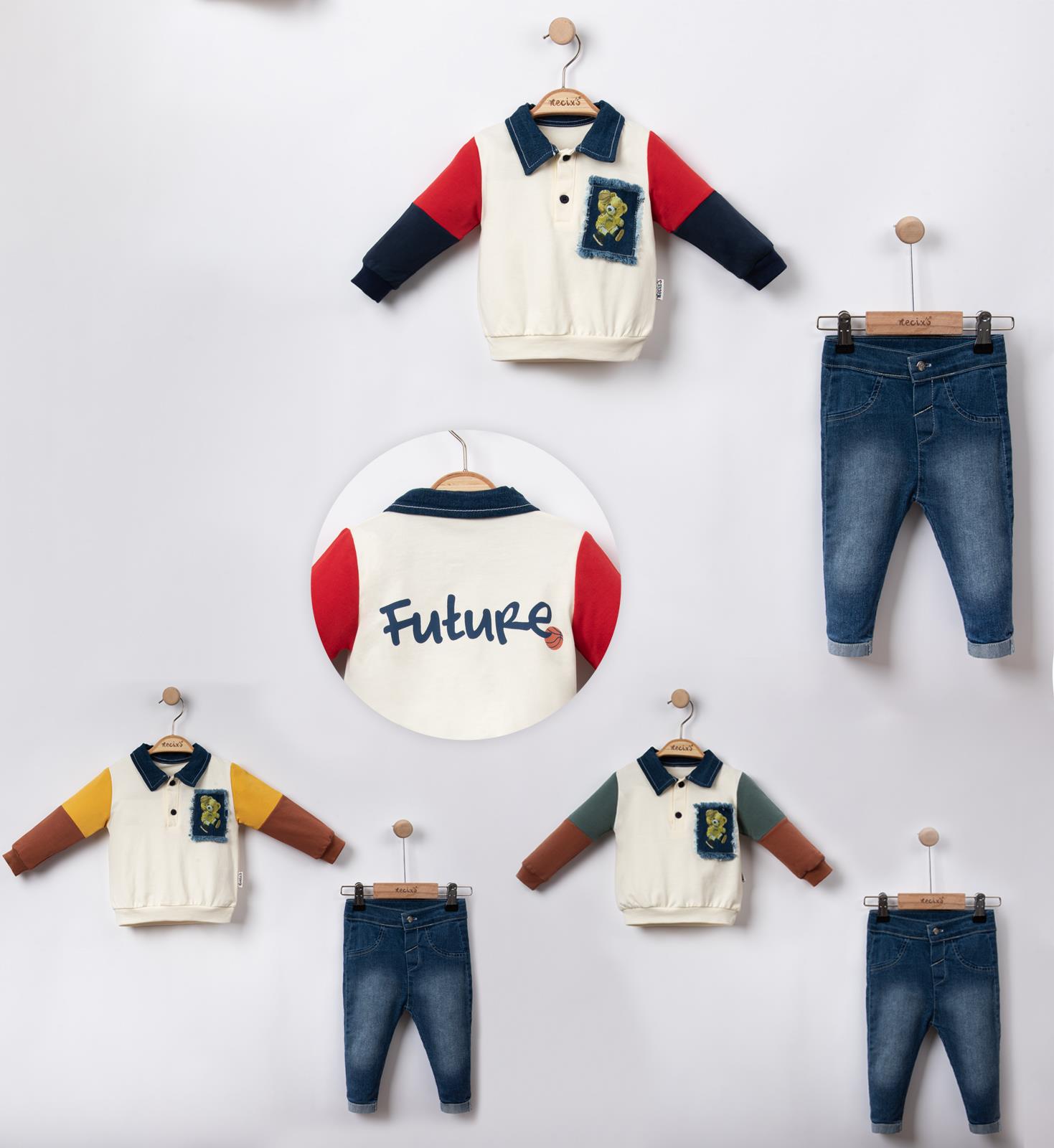 Necix's Boston Erkek Bebek Polo Yakalı İkili Takım