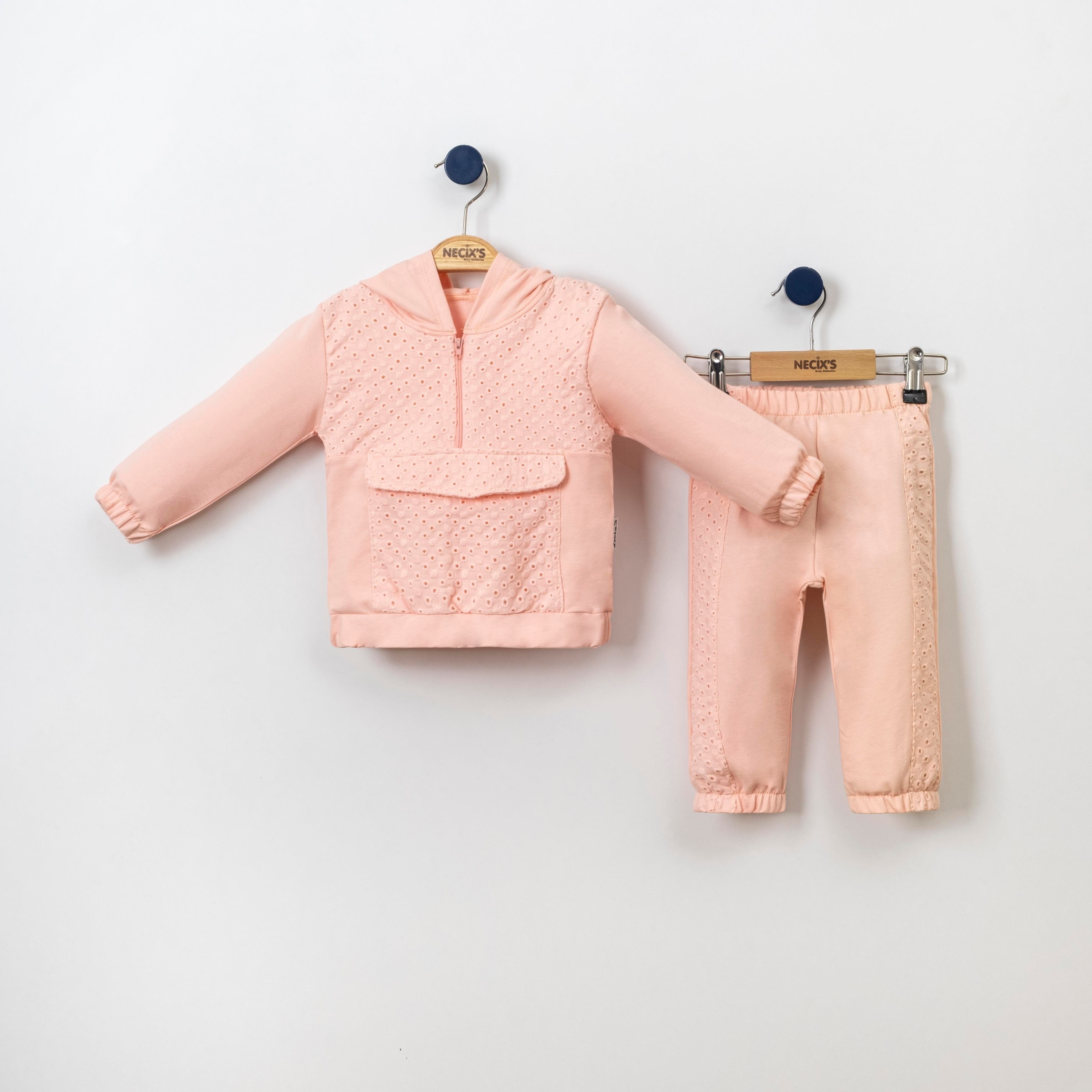 Necix's Brode Kapüşonlu Kız Bebek İkili Takım