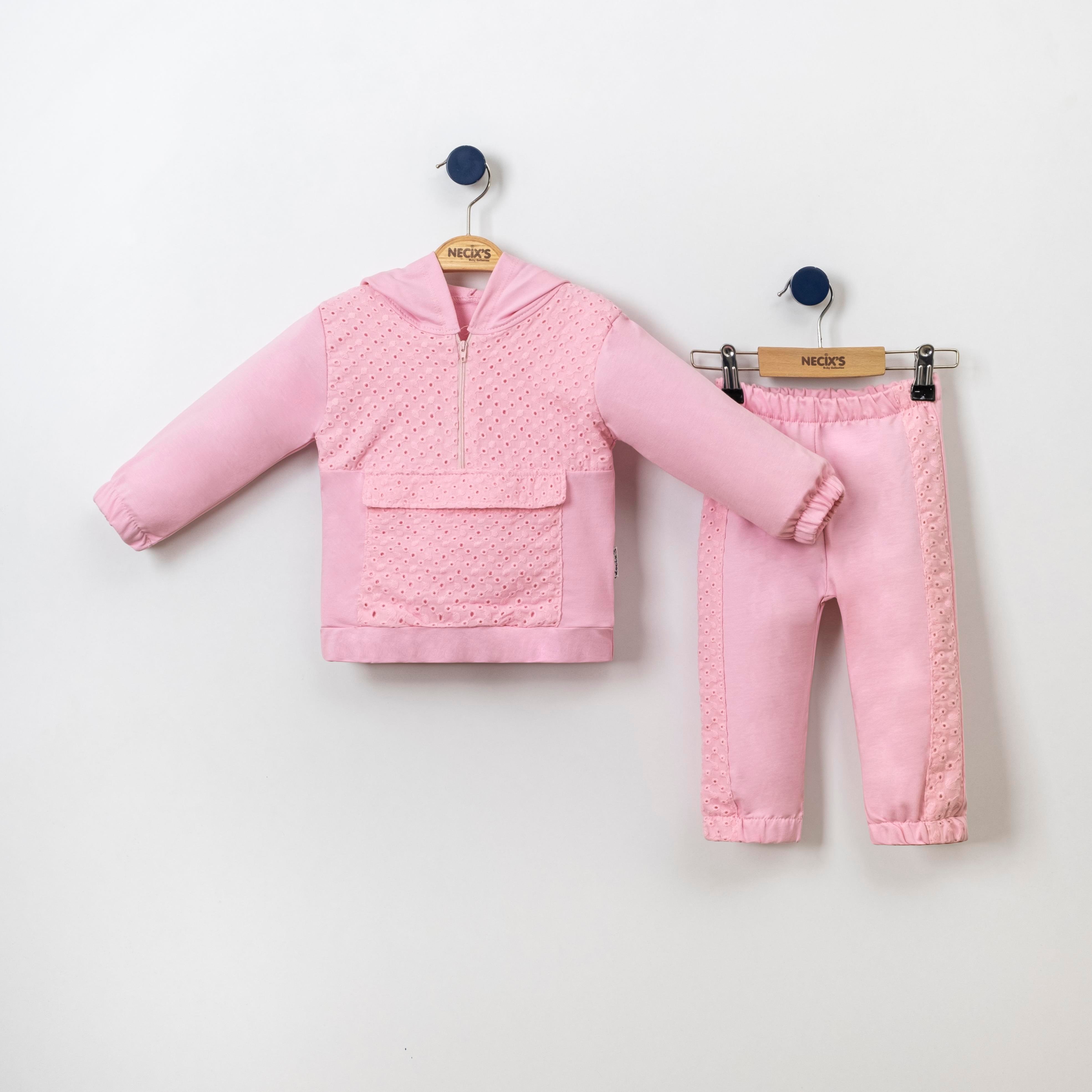 Necix's Brode Kapüşonlu Kız Bebek İkili Takım