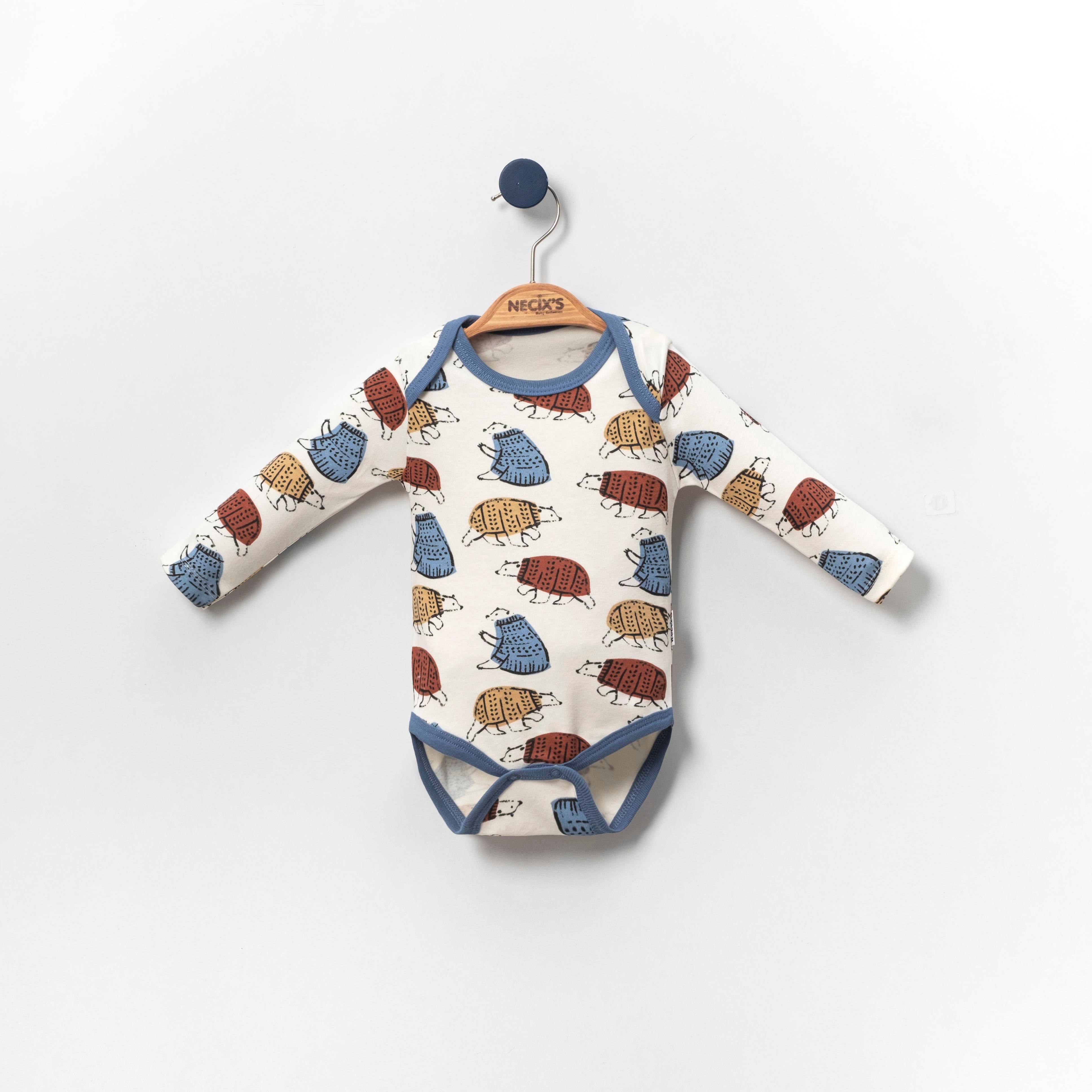 Necix's California Erkek Bebek Badi 0-3 Ay,3-6 Ay 3 Adet