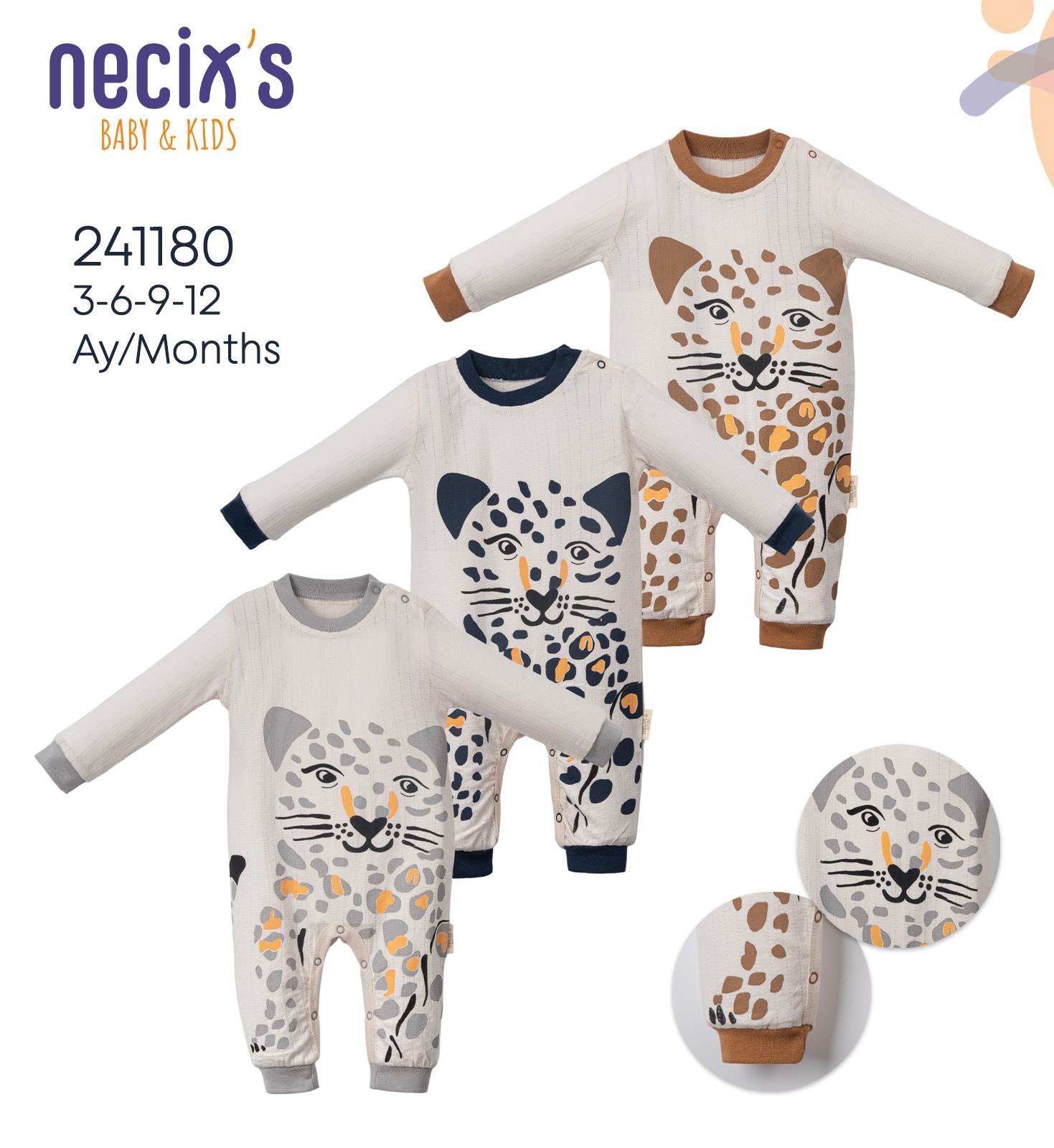 Necix's Çankırı Kaplan Baskılı Erkek Bebek Tulum