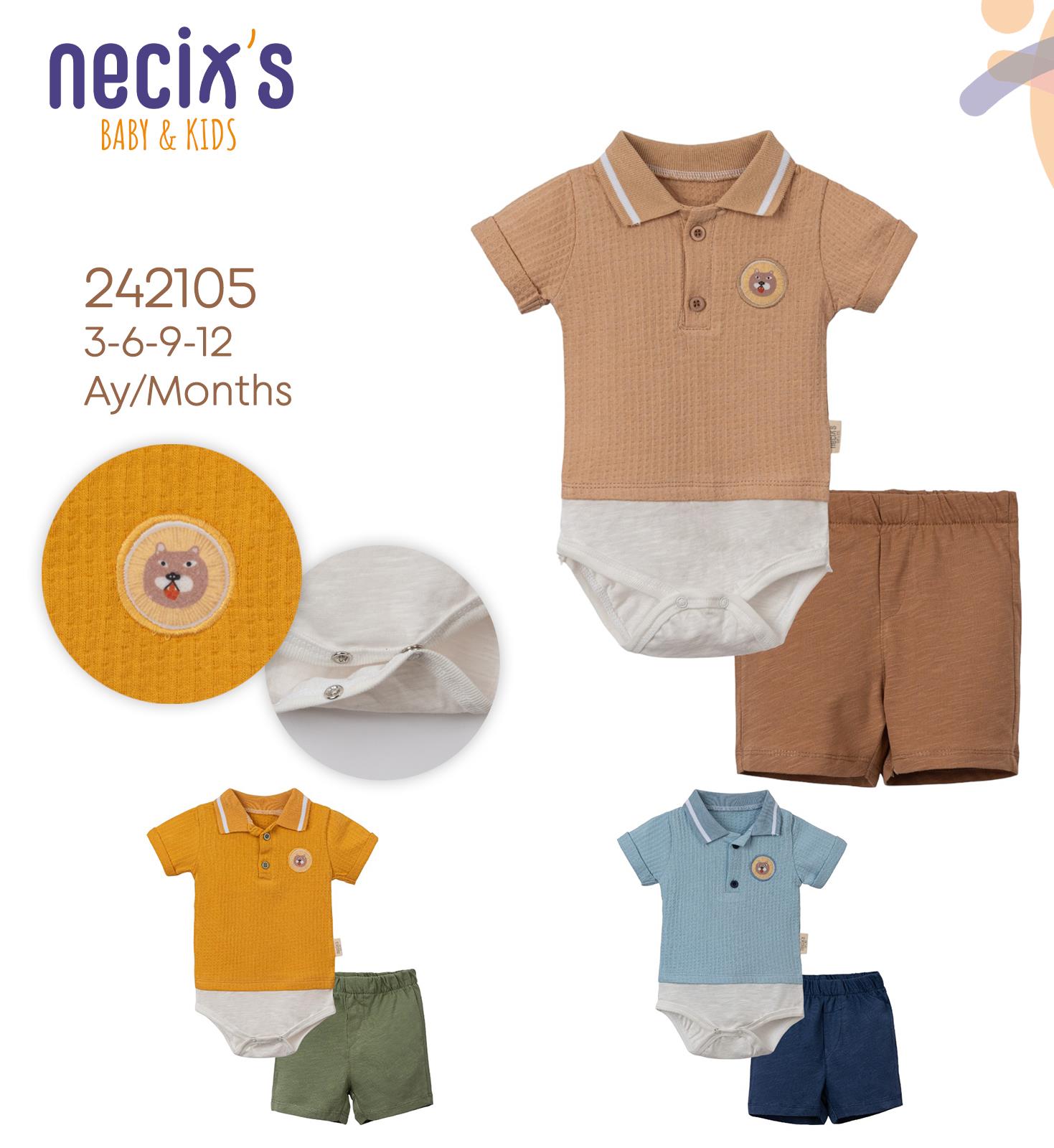 Necix's Casablanka Özgün Erkek Bebek Body Takım