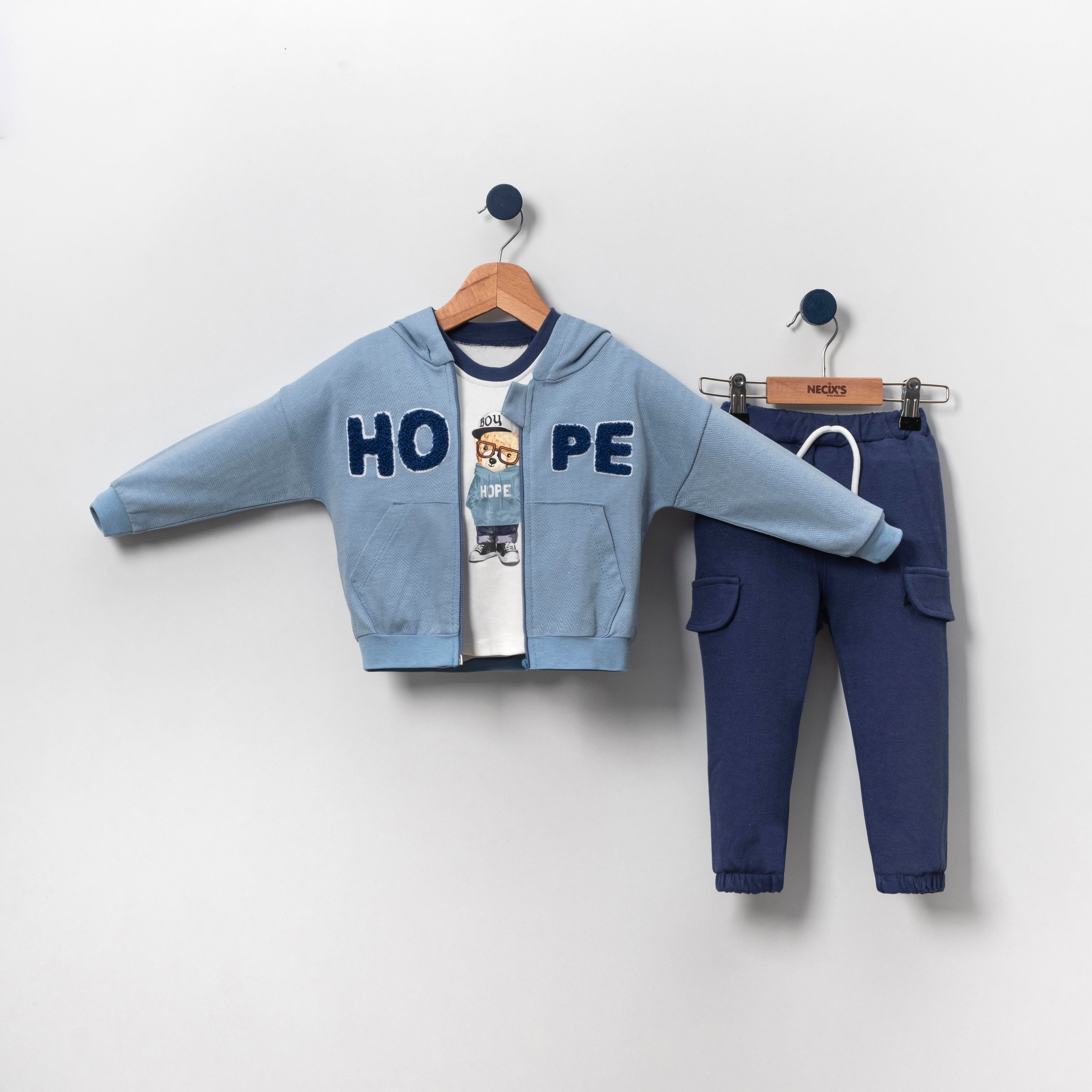 Necix's Chicago Erkek Bebek Kapüşonlu Üçlü Takım