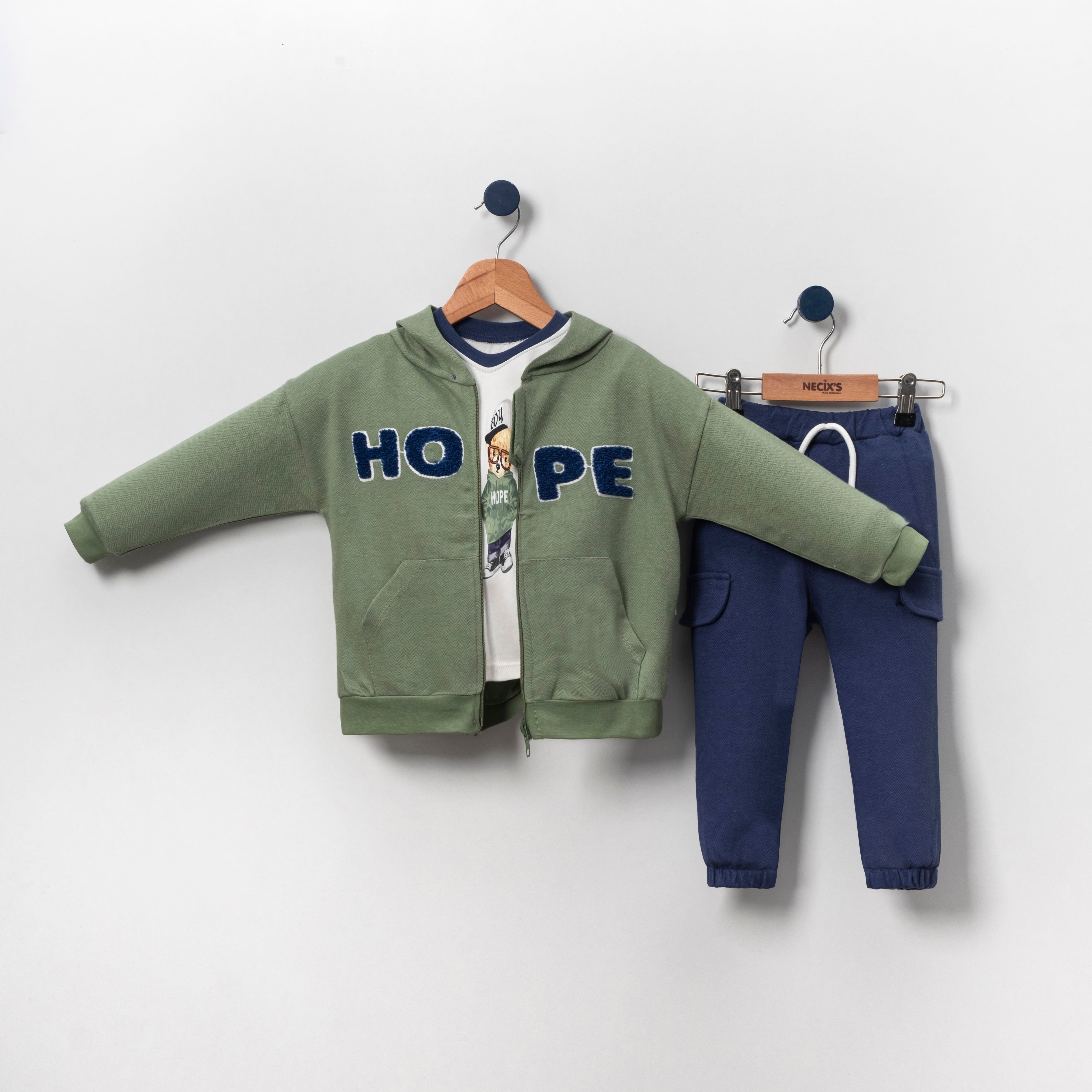 Necix's Chicago Erkek Bebek Kapüşonlu Üçlü Takım