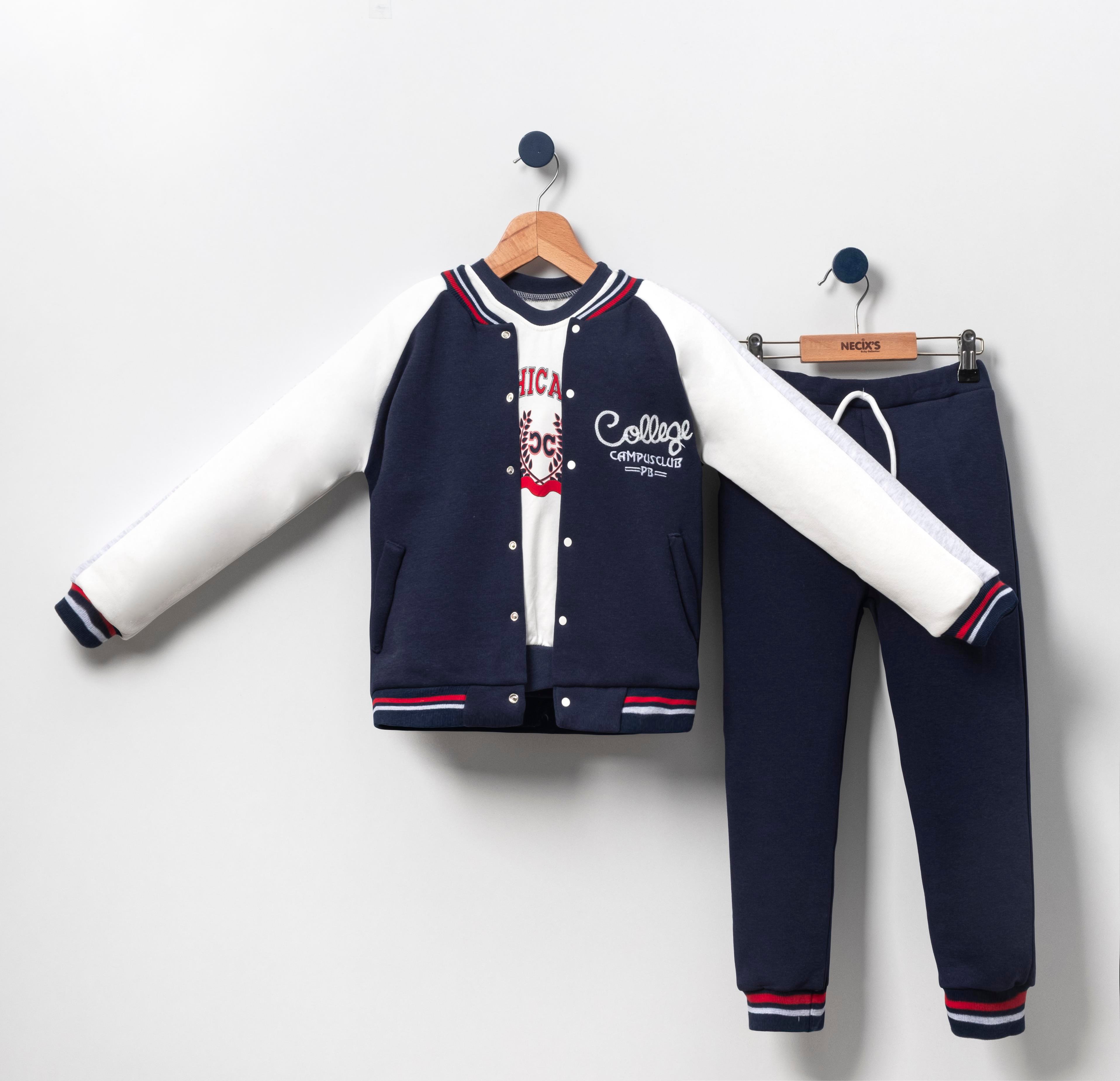 Necix's Chicago Erkek Bebek Kolej Üçlü Takım