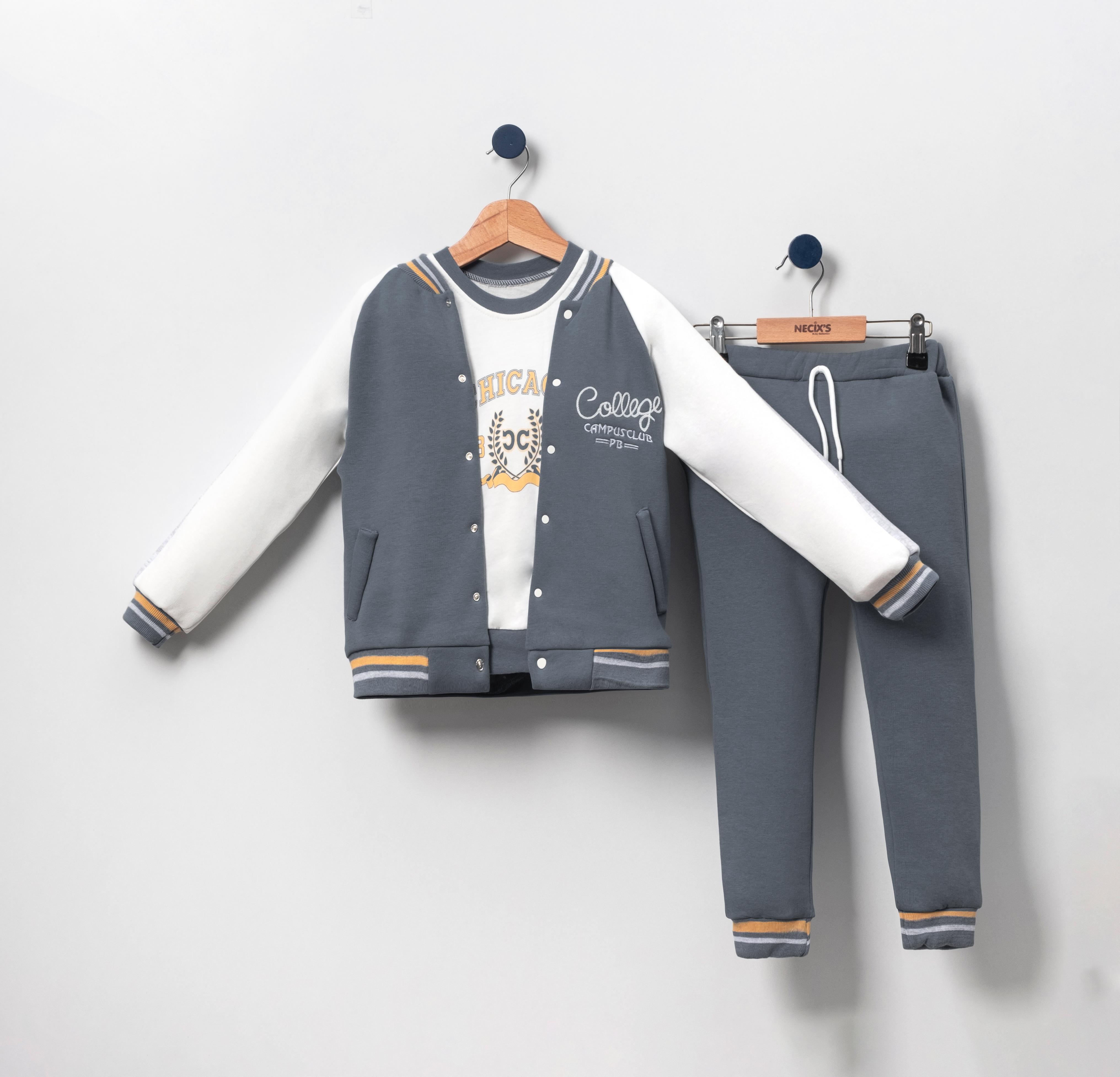 Necix's Chicago Erkek Bebek Kolej Üçlü Takım