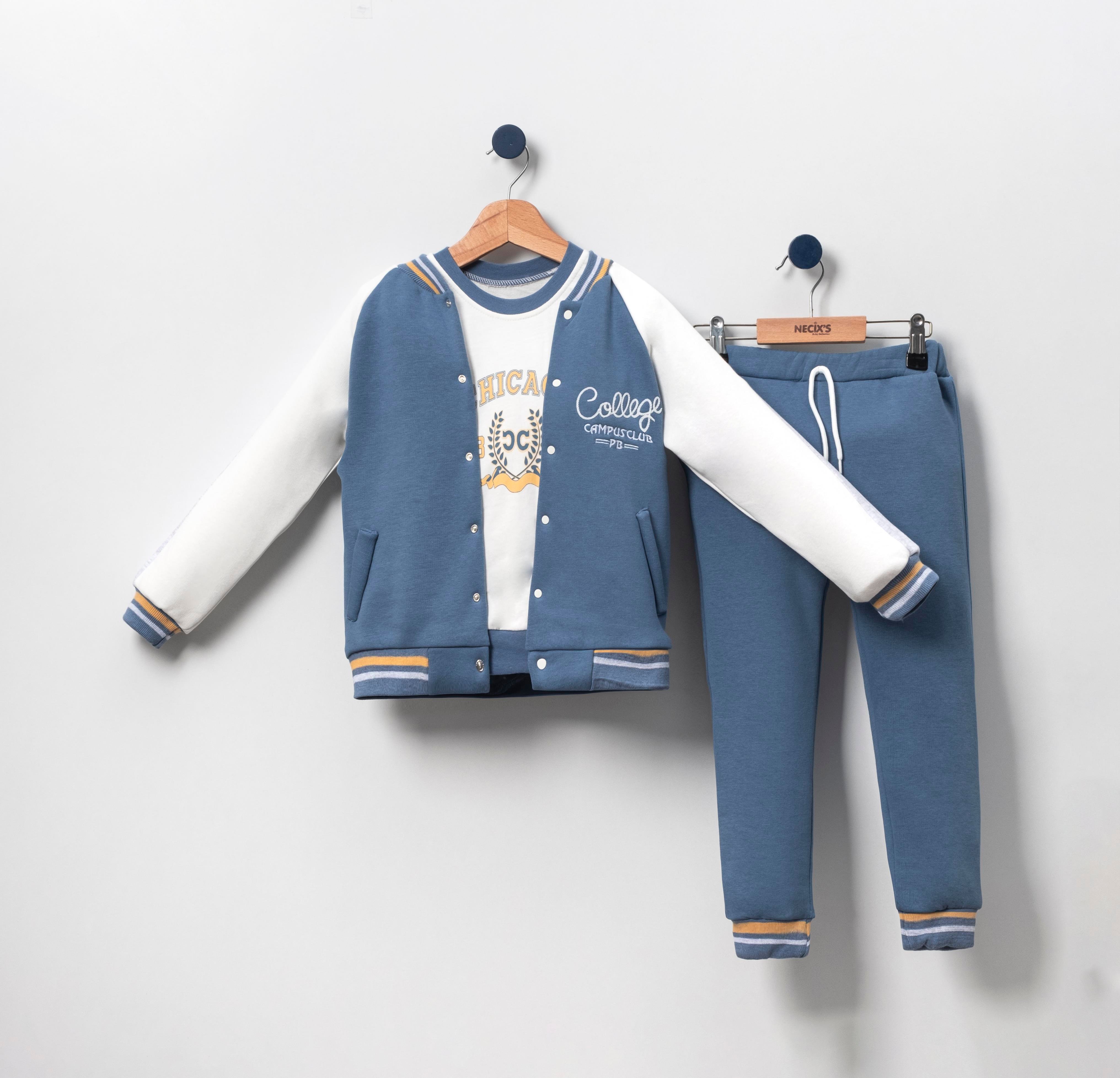 Necix's Chicago Erkek Bebek Kolej Üçlü Takım