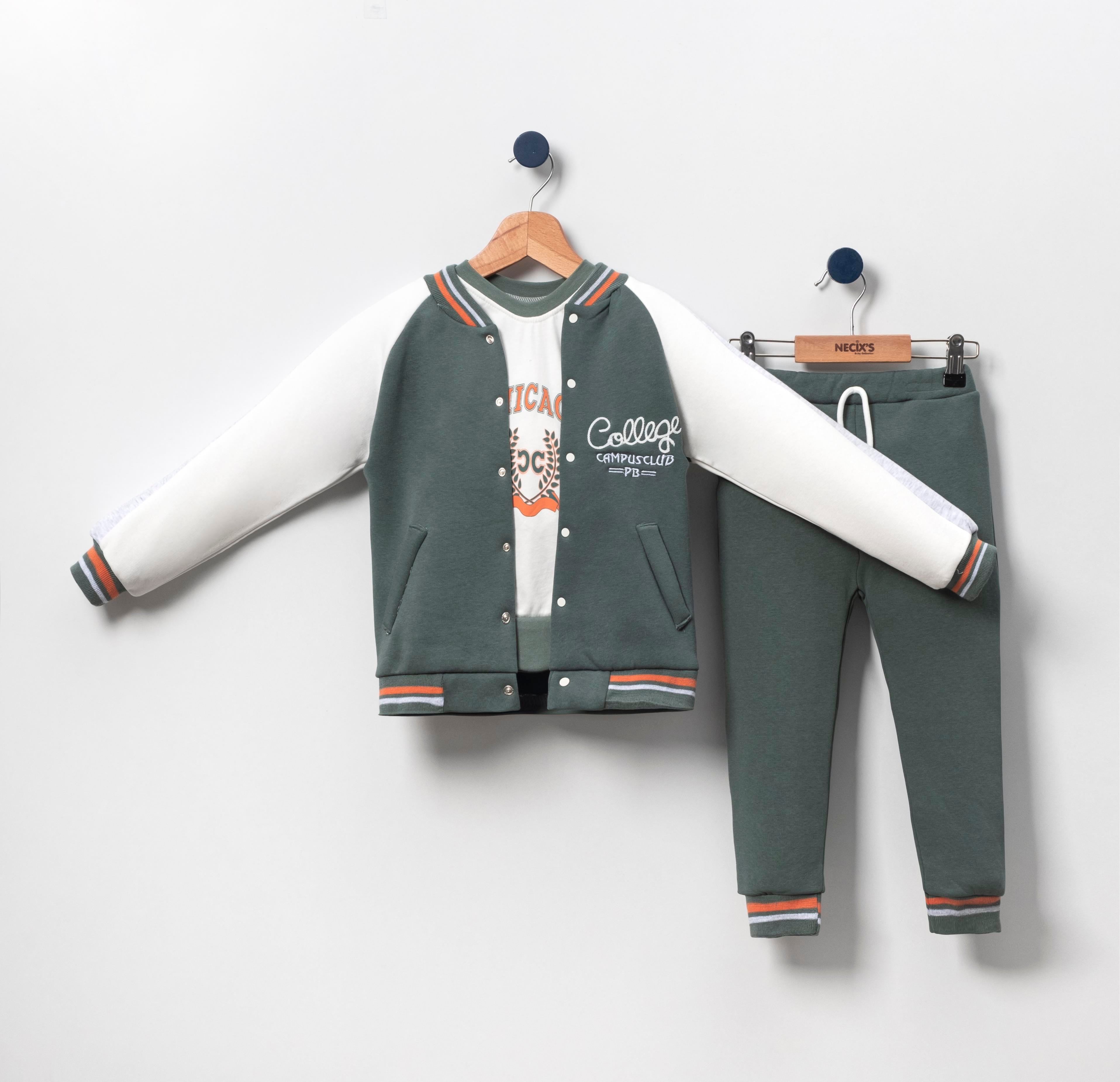 Necix's Chicago Erkek Bebek Kolej Üçlü Takım