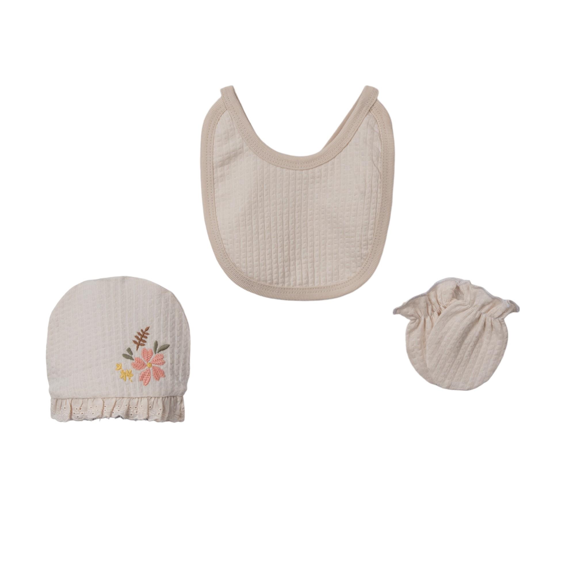 Necix's Çiçek Nakışlı Kız Bebek Hastane Çıkış Seti