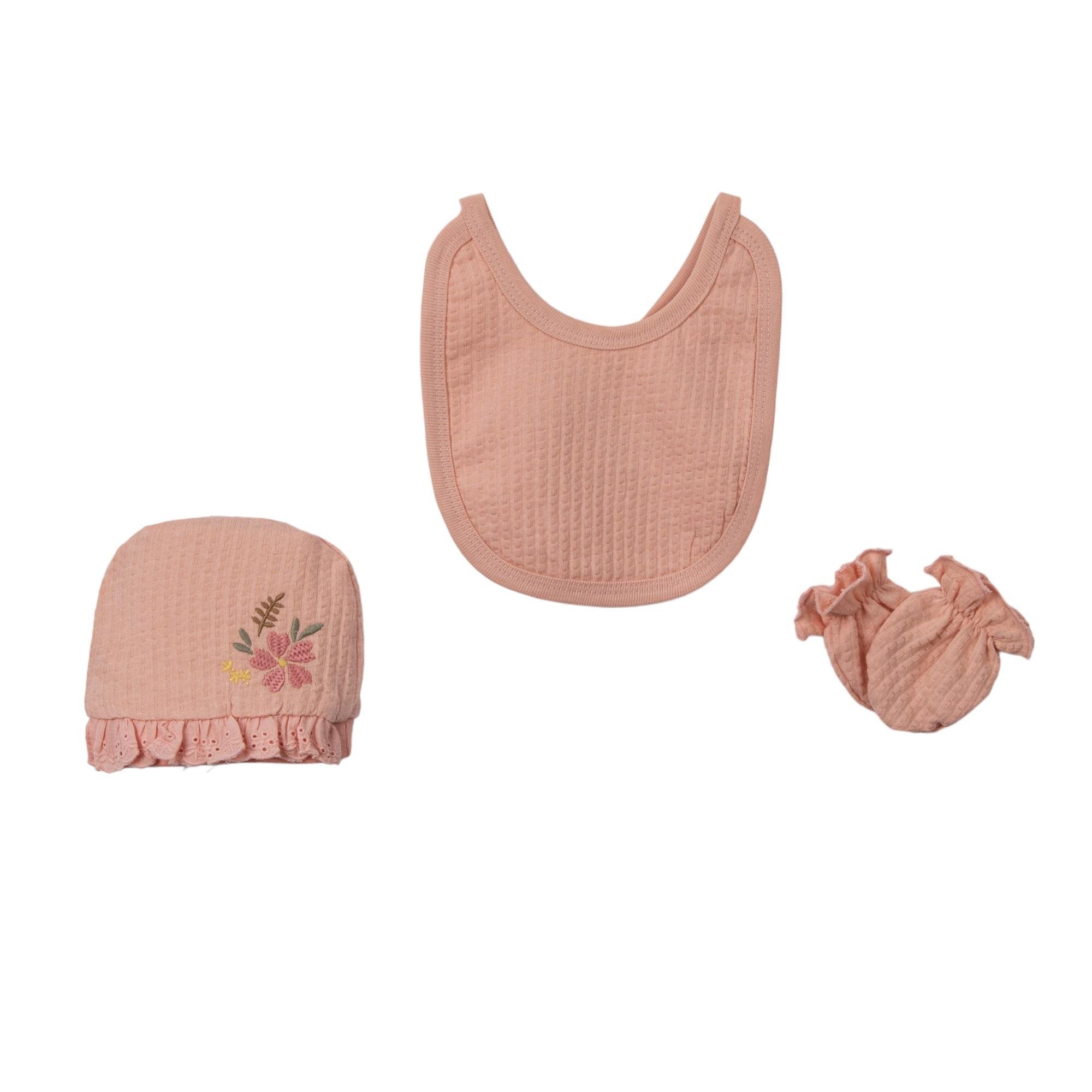 Necix's Çiçek Nakışlı Kız Bebek Hastane Çıkış Seti