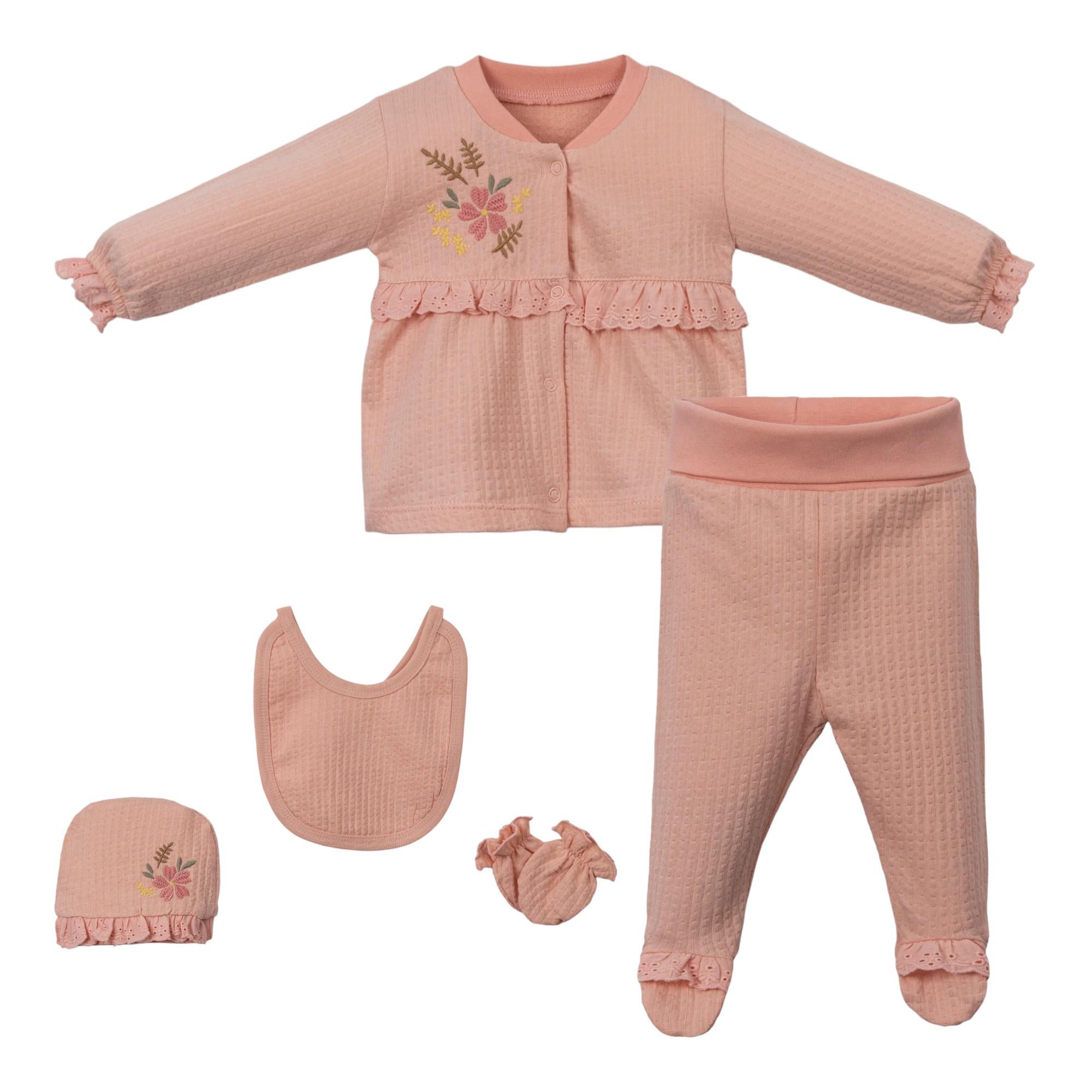 Necix's Çiçek Nakışlı Kız Bebek Hastane Çıkış Seti