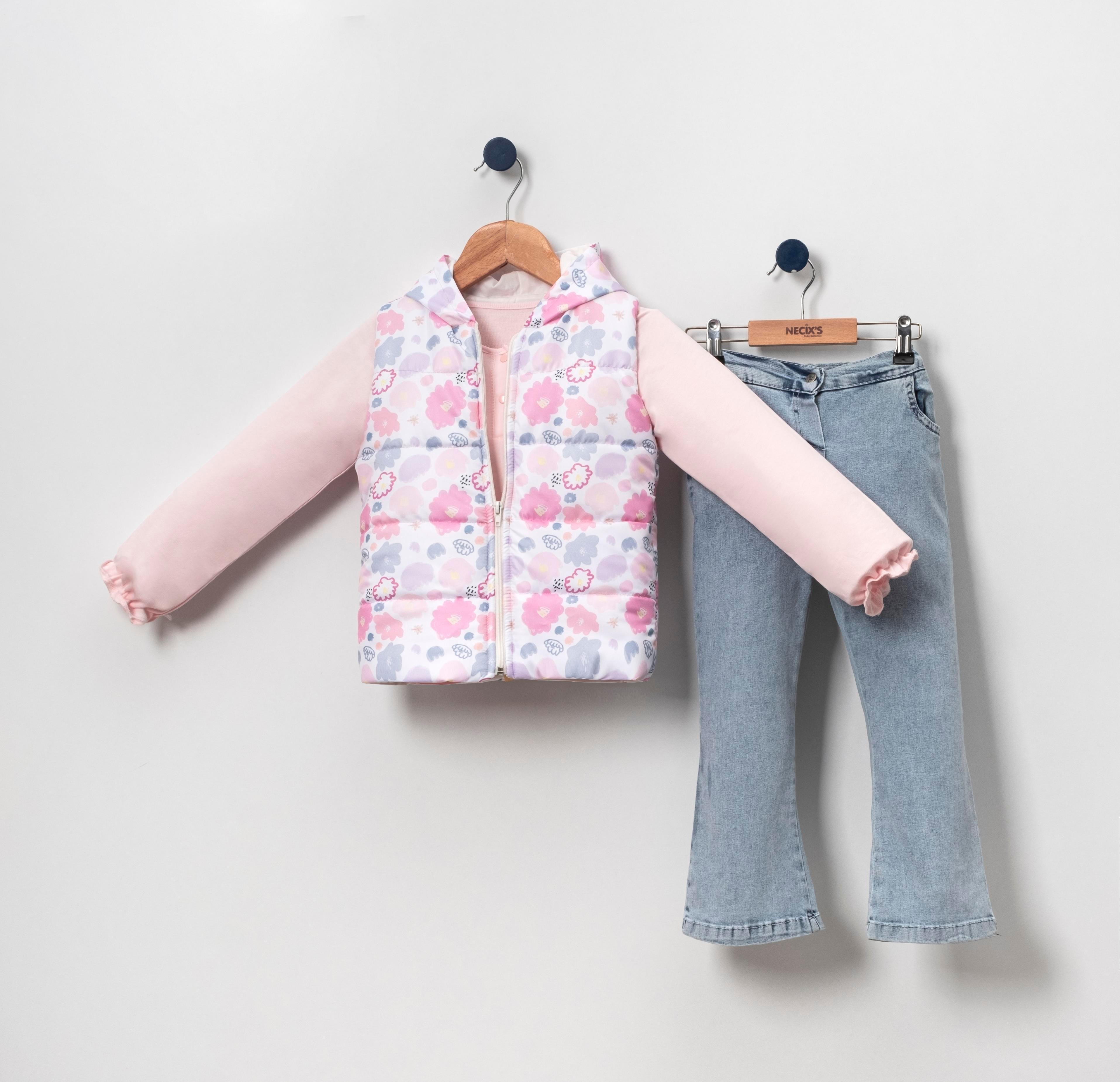 Necix's Coloflo Şişme Yelekli Kız Çocuk Üçlü Takım