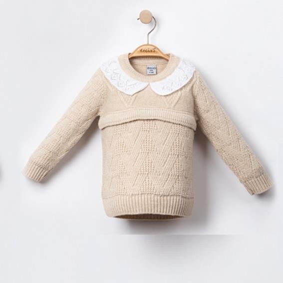 Necix's Dantel Yakalı Kız Çocuk Triko Kazak