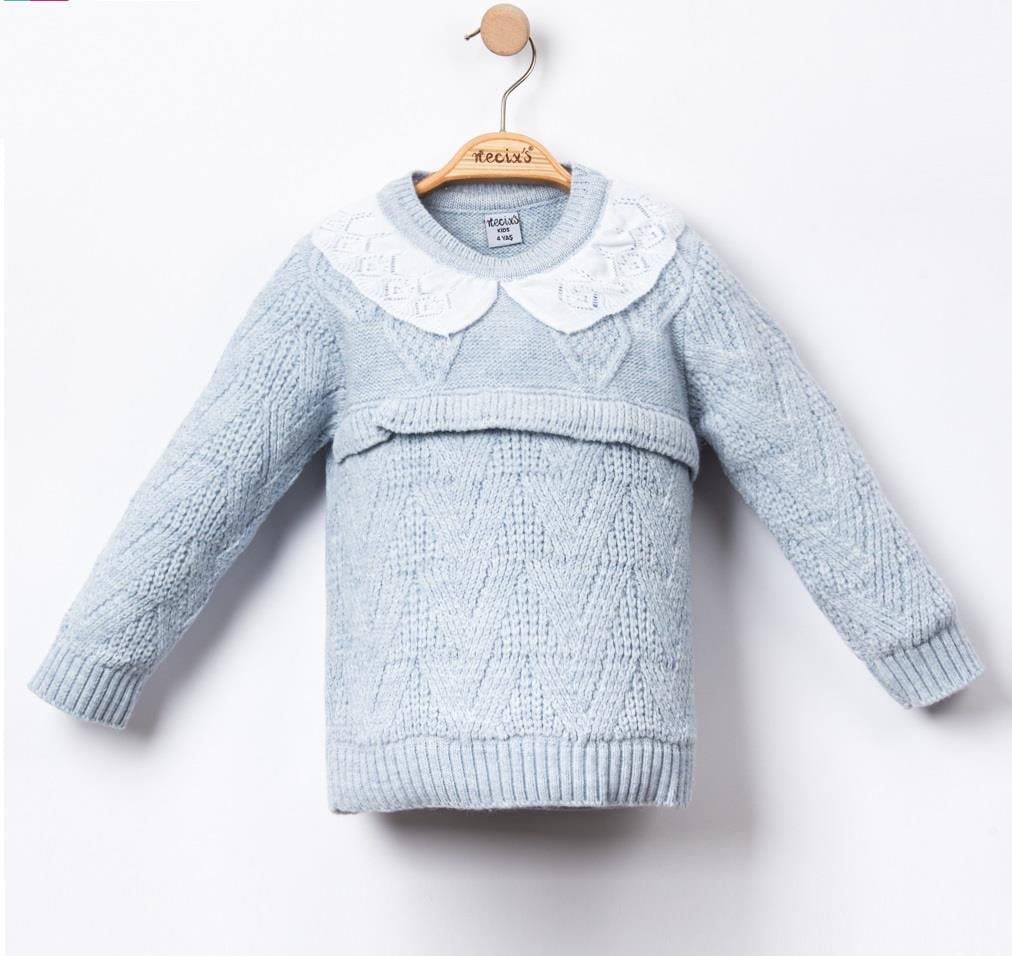 Necix's Dantel Yakalı Kız Çocuk Triko Kazak