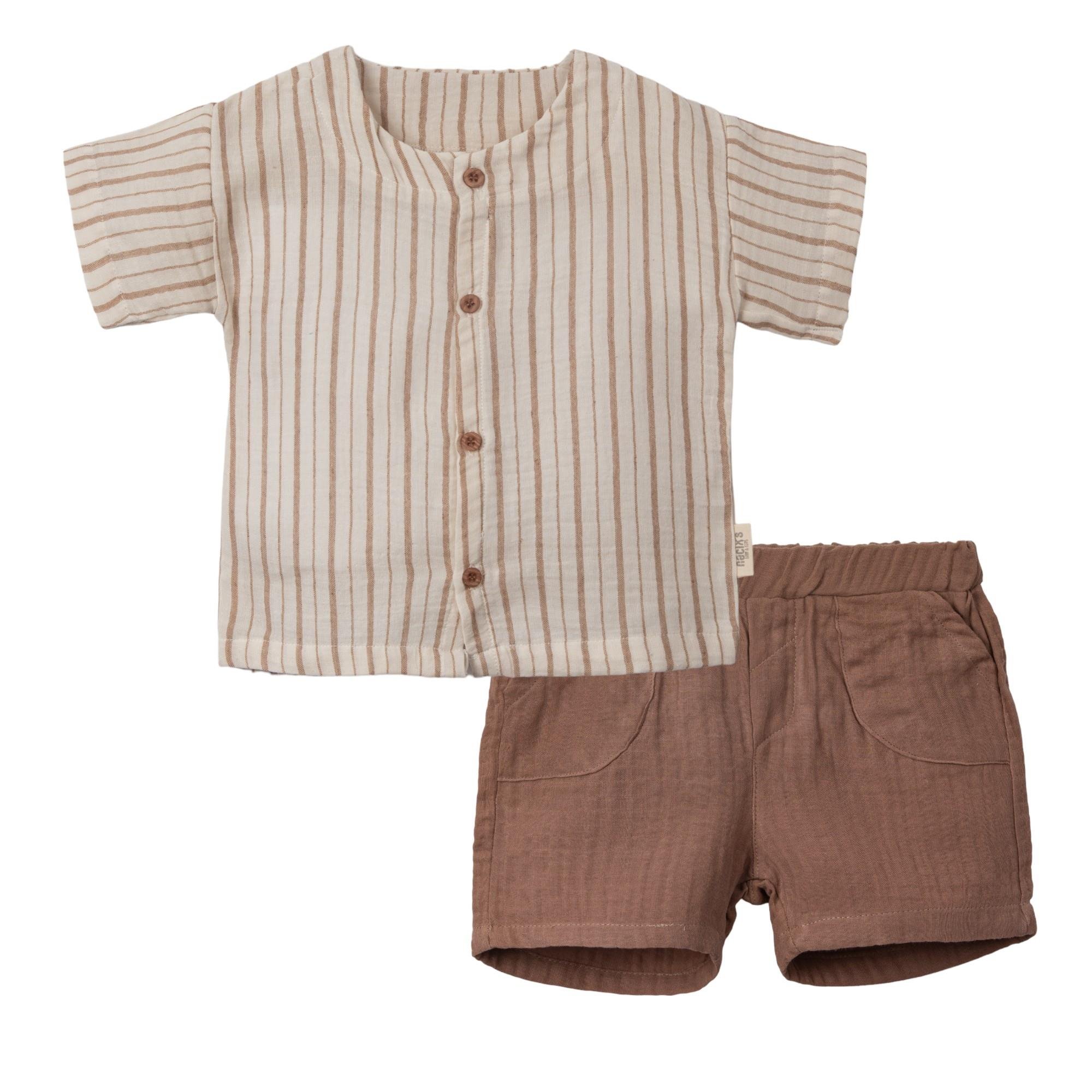Necix's Denver Erkek Bebek Müslin İkili Takım