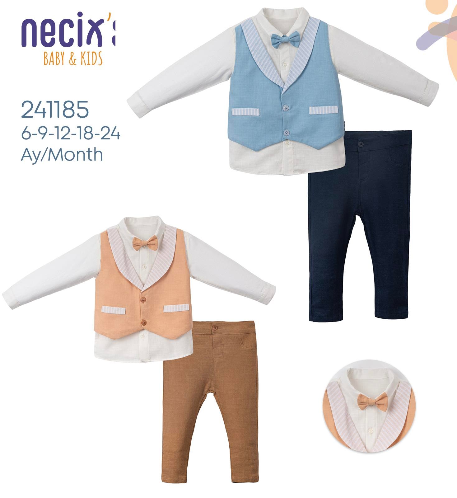 Necix's Dera Yelekli Erkek Bebek İkili Takım