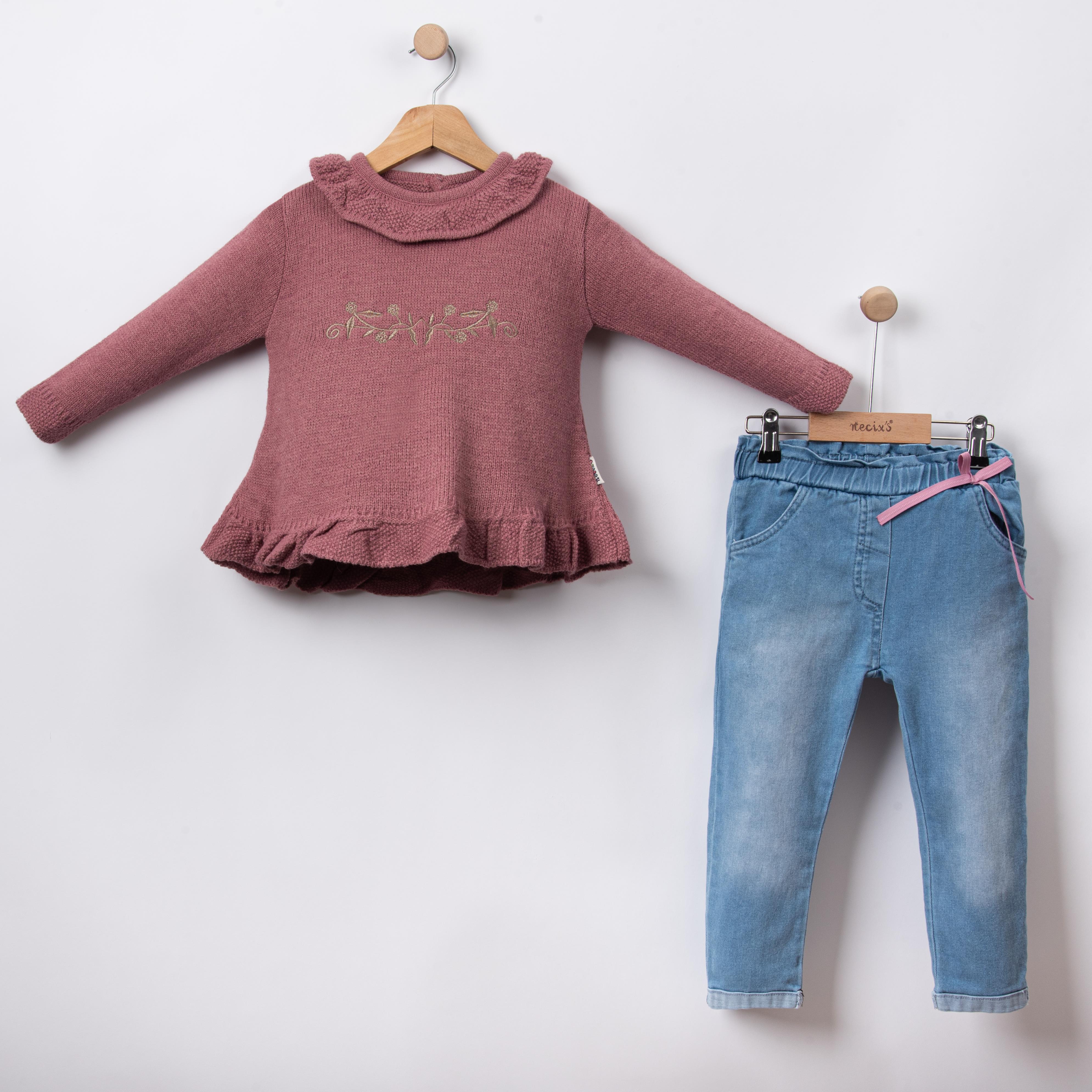 Necix's Dresden Triko Kız Bebek İkili Takım