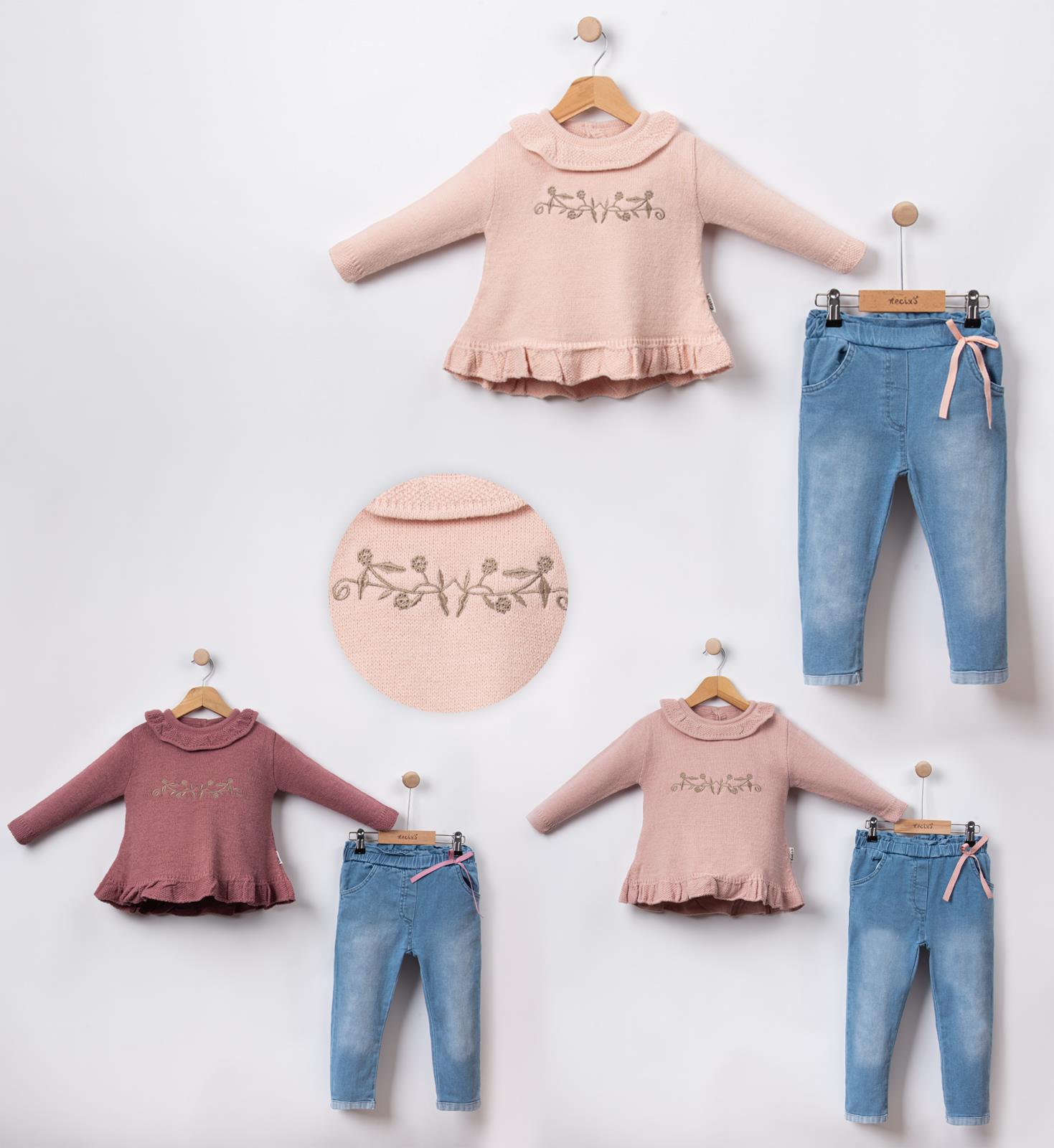 Necix's Dresden Triko Kız Bebek İkili Takım