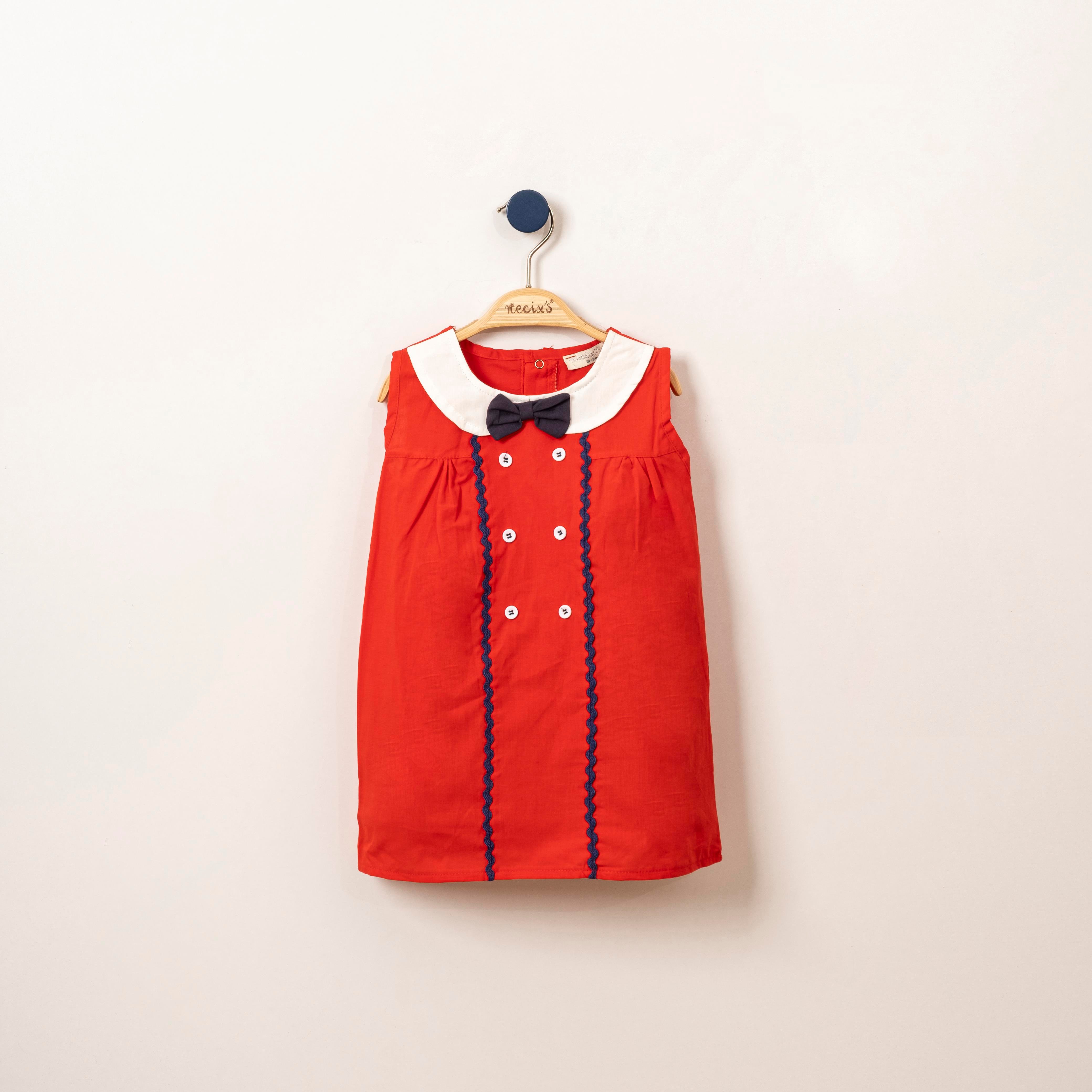 Necix's Düğmeli Marine Bebek Elbise