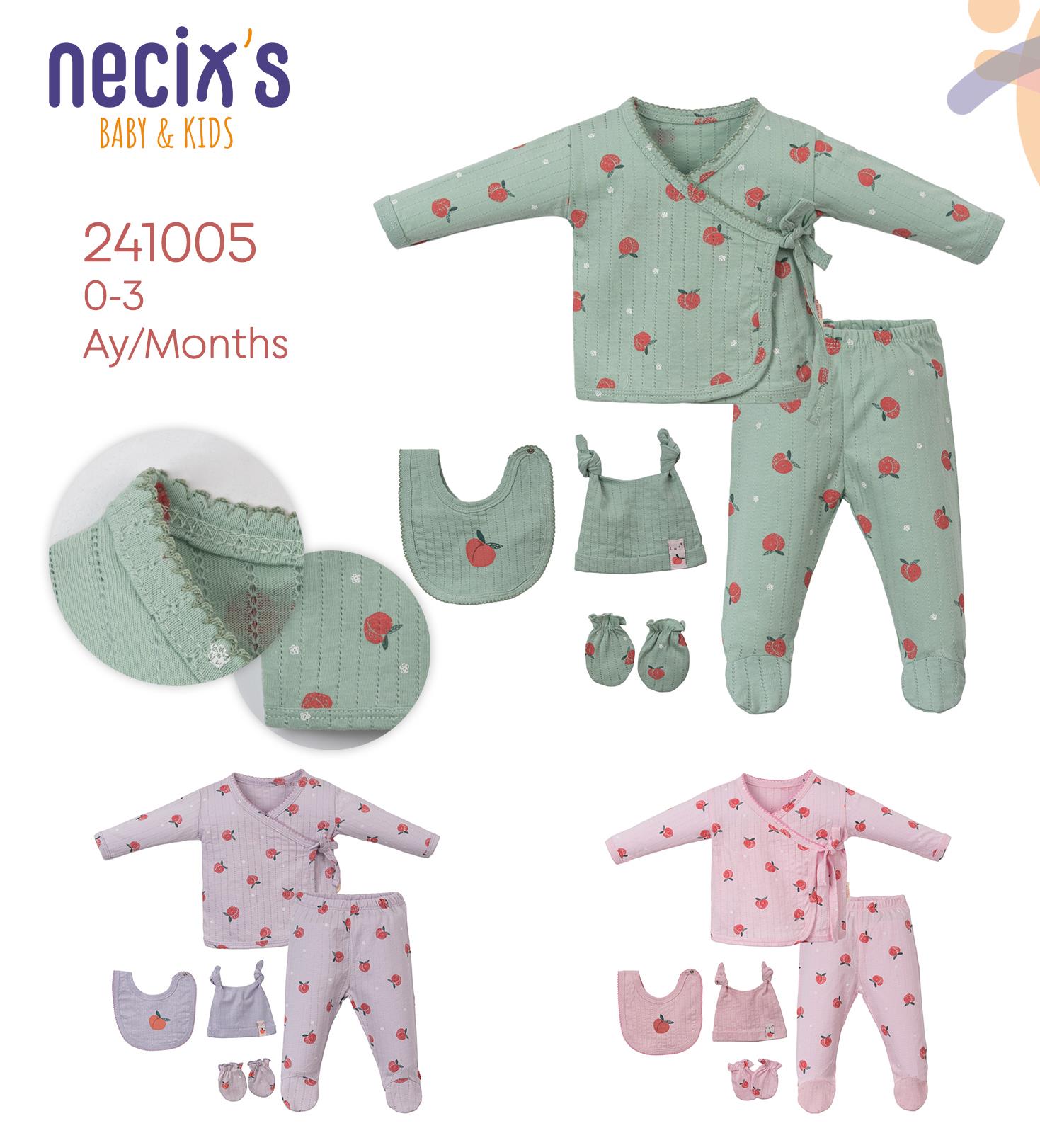 Necix's Emden Kız Bebek Hastane Çıkışı Beşli Set