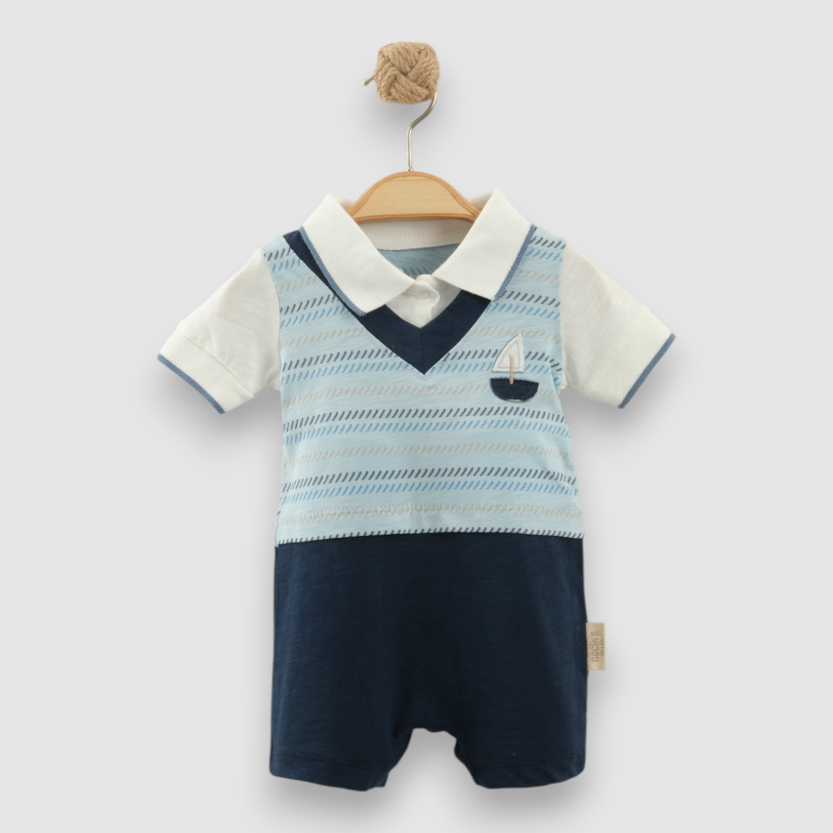 NECİXS ERKEK BEBE 3/12 AY MARİNE SHİP SÜVETERLİ TULUM