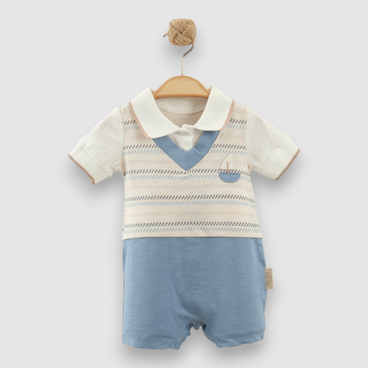 NECİXS ERKEK BEBE 3/12 AY MARİNE SHİP SÜVETERLİ TULUM