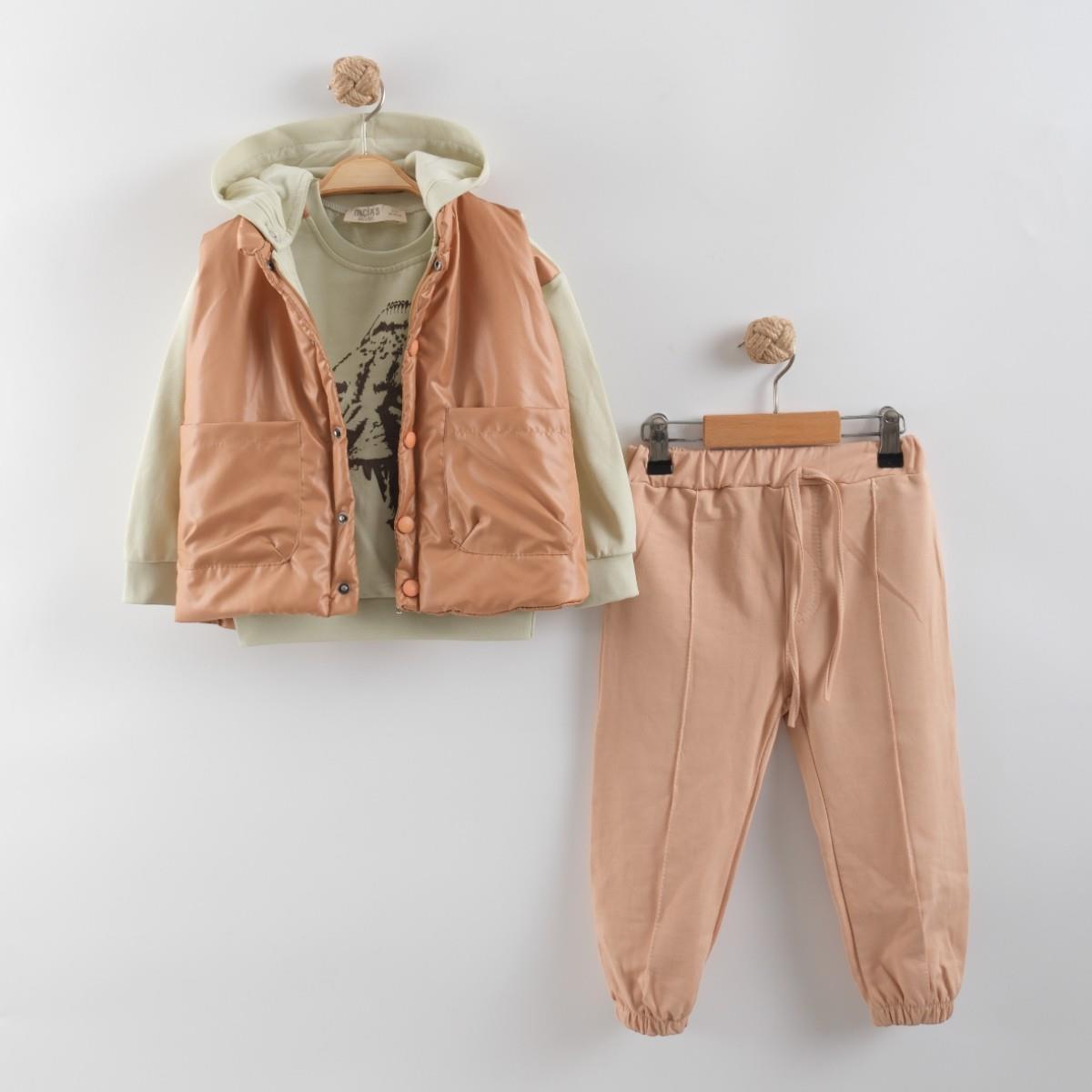 NECİXS ERKEK BEBE 3LÜ ŞİŞME YELEKLİ TAKIM