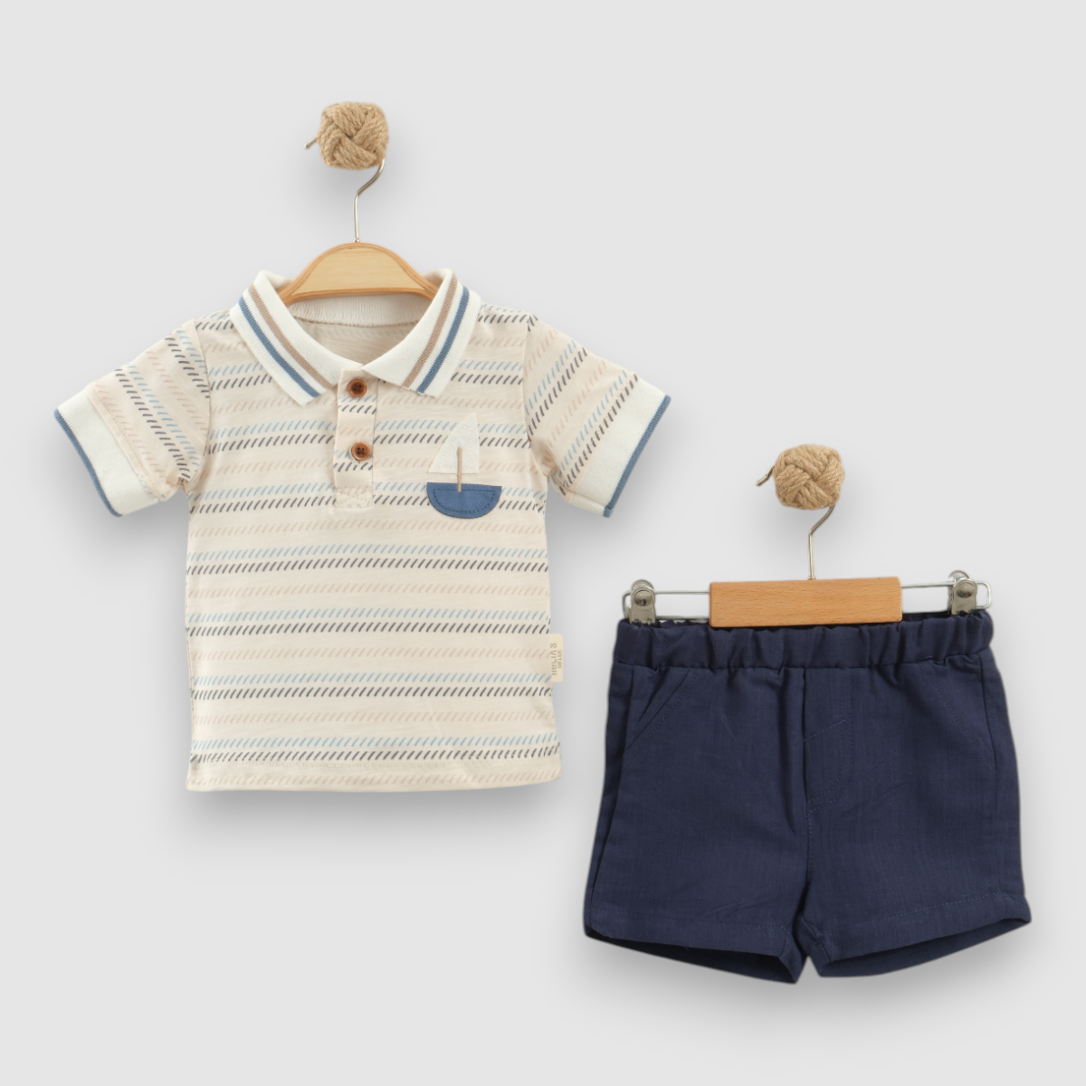 NECİXS ERKEK BEBE 6/24 AY MARİNE SHİP POLO 2 Lİ TAKIM