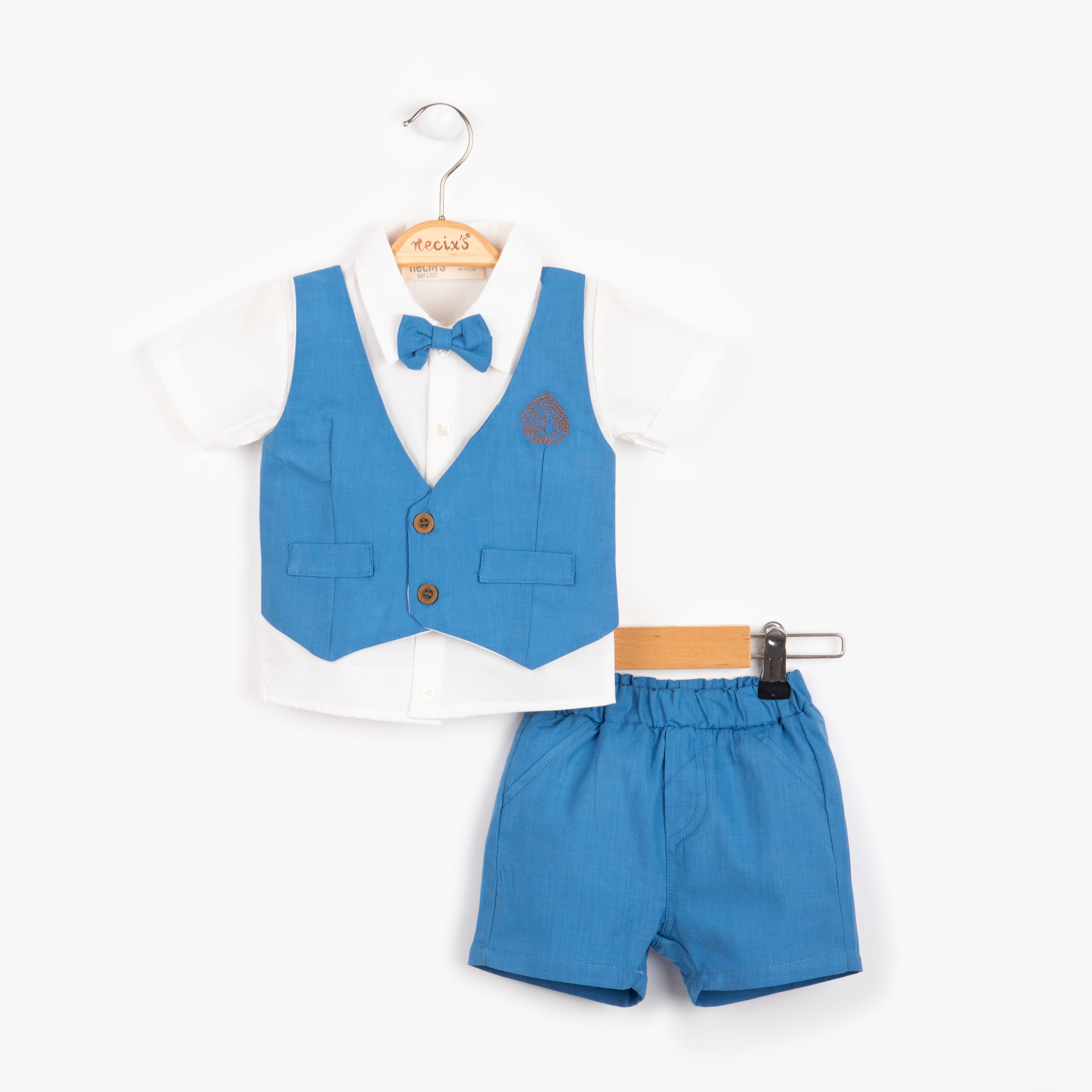 NECİXS ERKEK BEBE 6/24 TİME YELEKLİ TAKIM