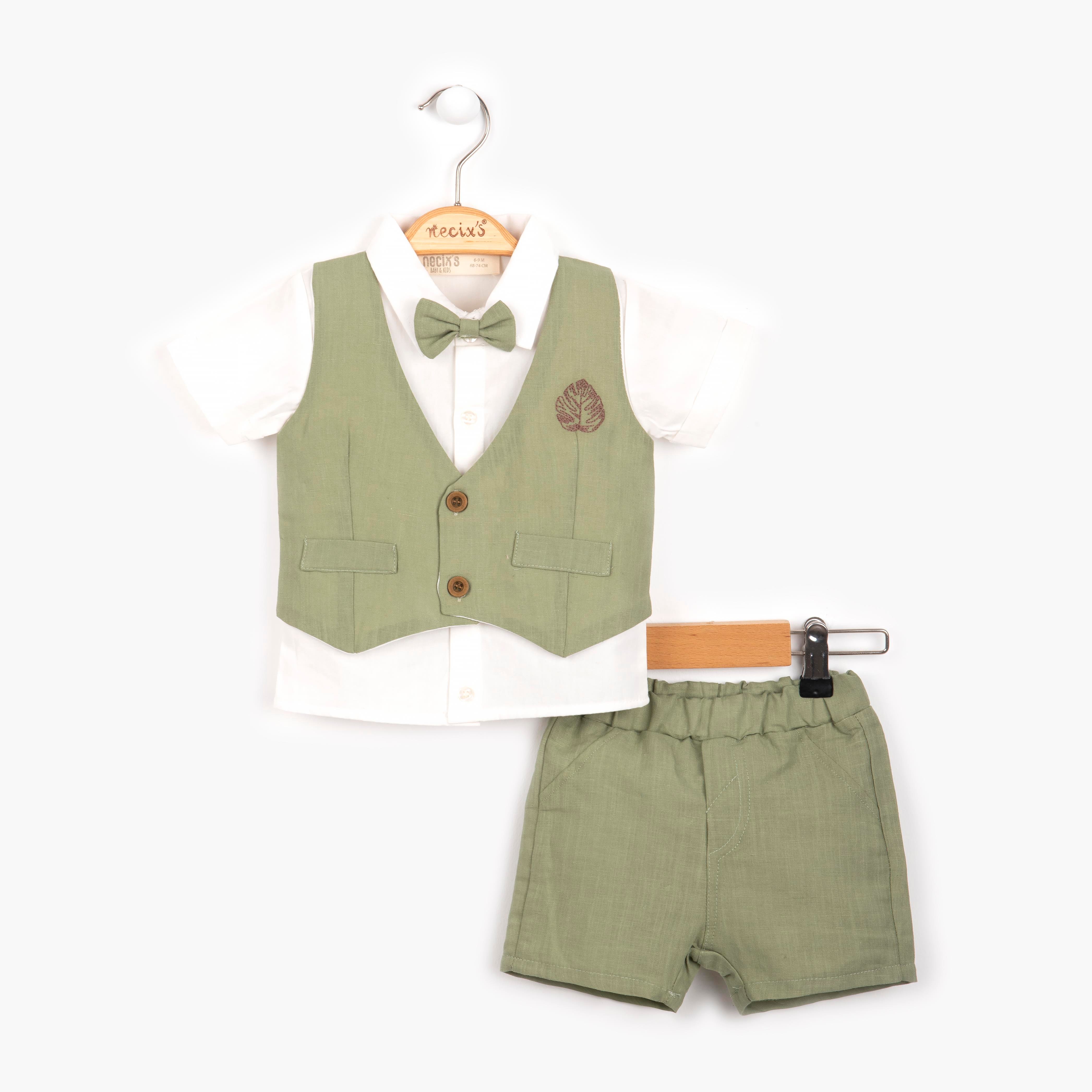 NECİXS ERKEK BEBE 6/24 TİME YELEKLİ TAKIM
