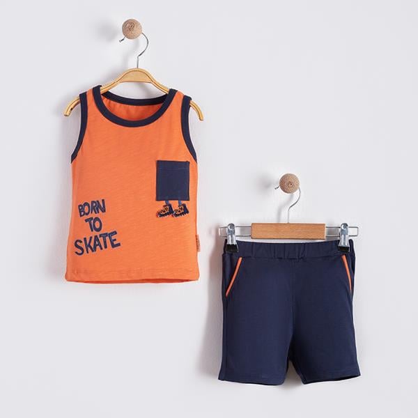 NECİXS ERKEK BEBE BORN TO SKATE 2 Lİ TAKIM