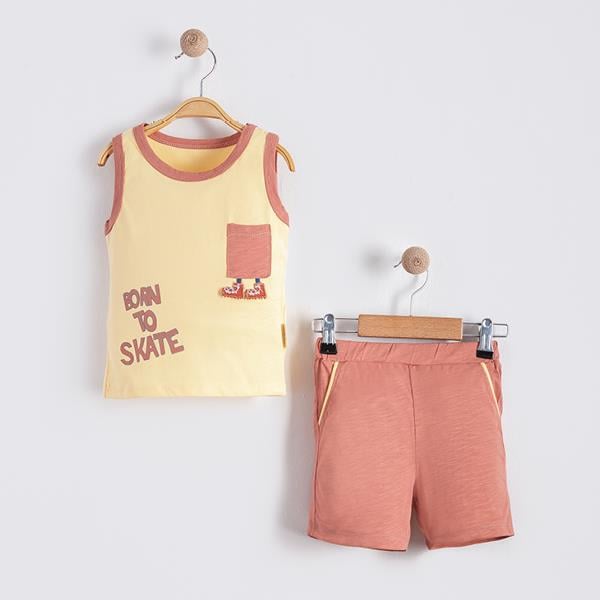 NECİXS ERKEK BEBE BORN TO SKATE 2 Lİ TAKIM