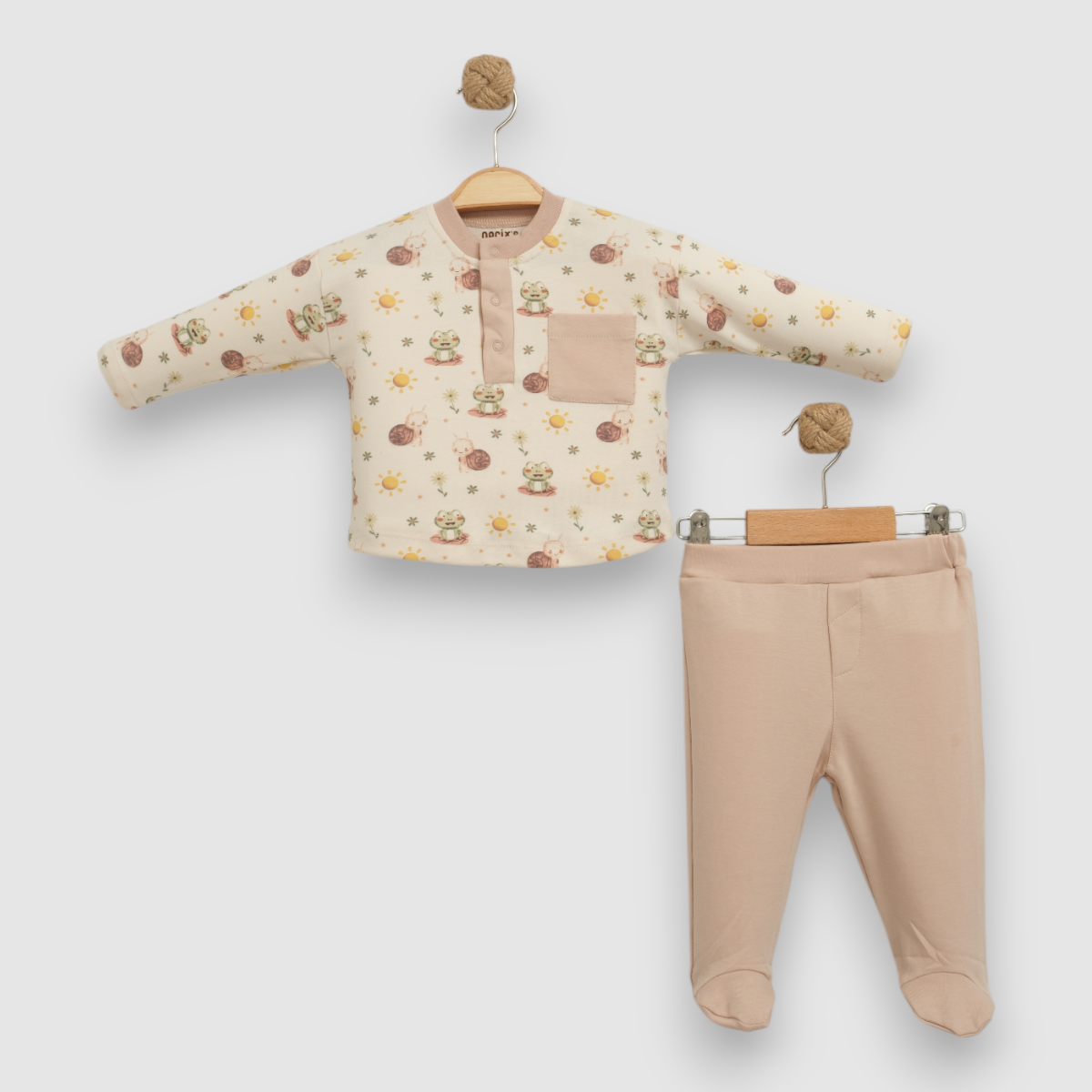NECİXS ERKEK BEBE FAMIYL TIME PATİKLİ 2 Lİ TAKIM