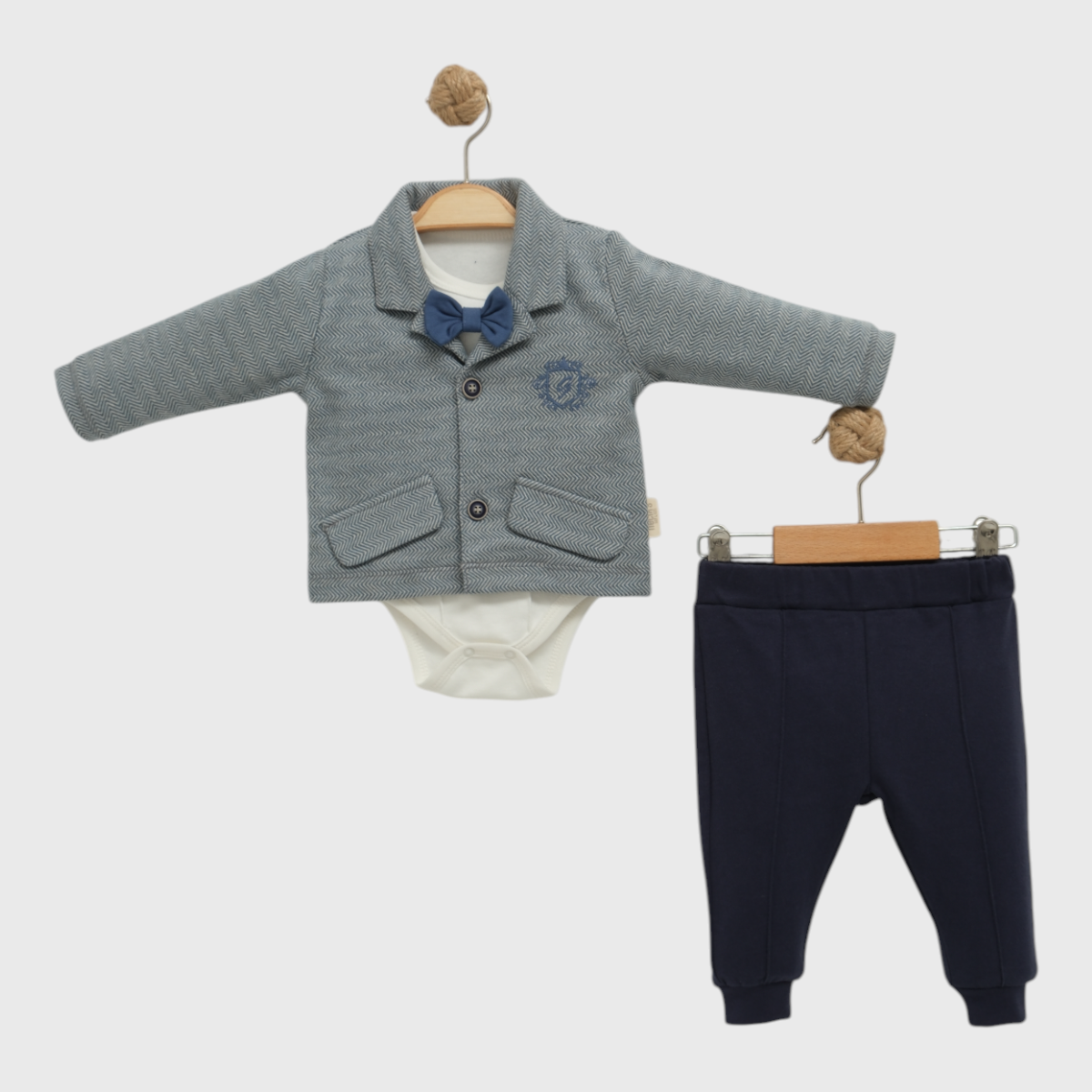 NECİXS GENTLEMAN NEW BORN 3 LÜ TAKIM 3-9 AY