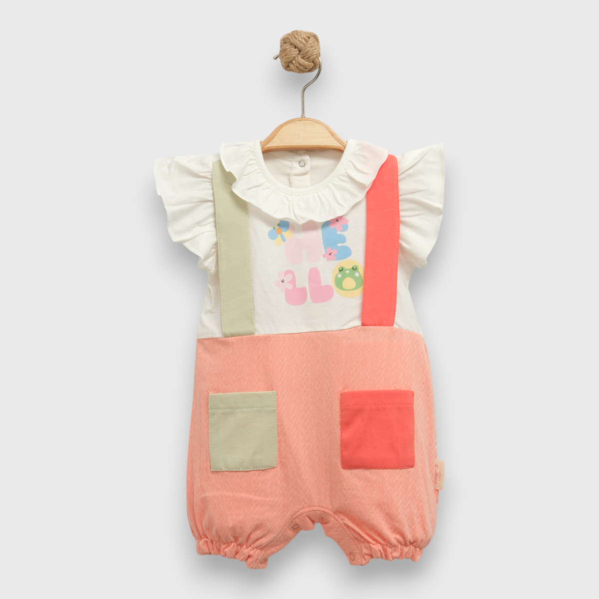 NECİXS HELLO SLOPETLİ 3/9 AY KIZ BEBE TULUM