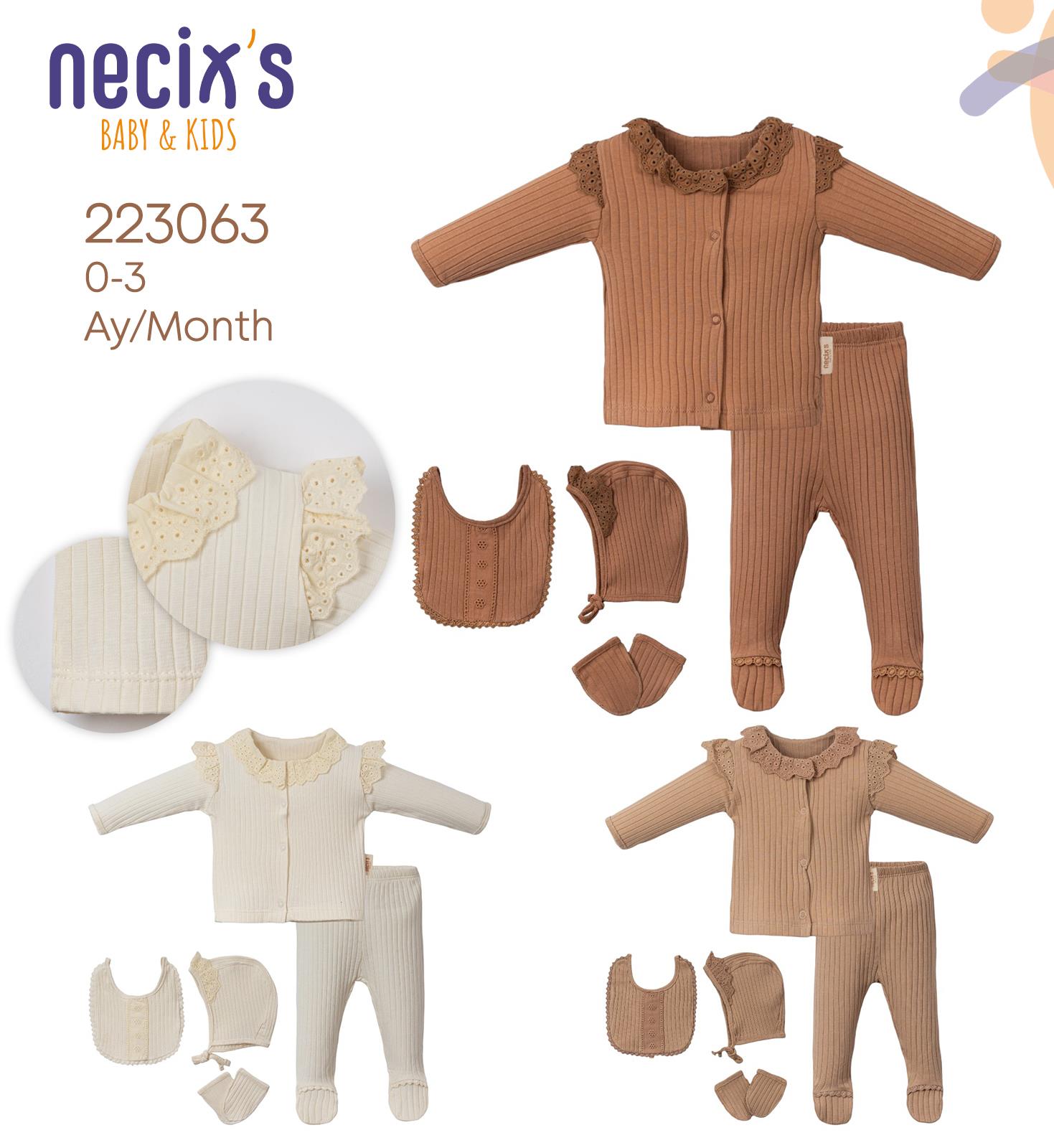 Necix's Kaşkorse Soft Kız Bebek Hastane Çıkışı Beşli Set