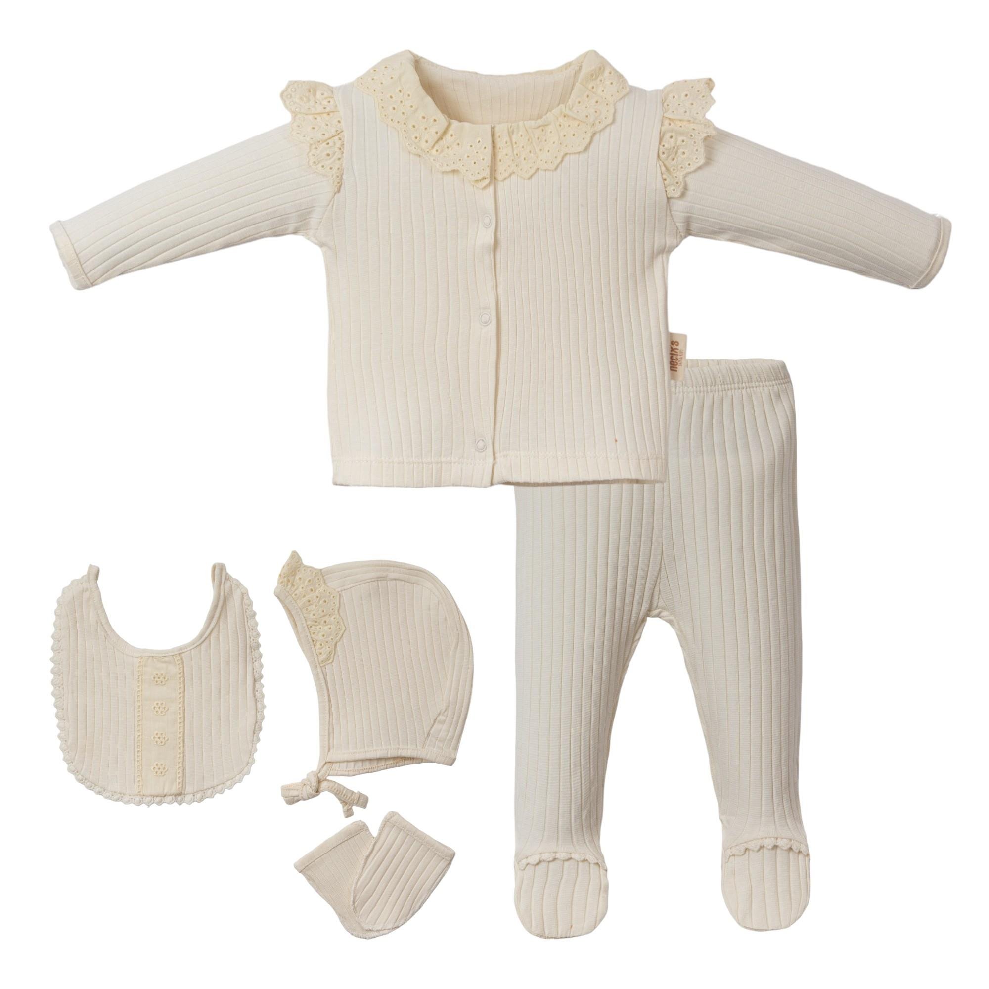 Necix's Kaşkorse Soft Kız Bebek Hastane Çıkışı Beşli Set