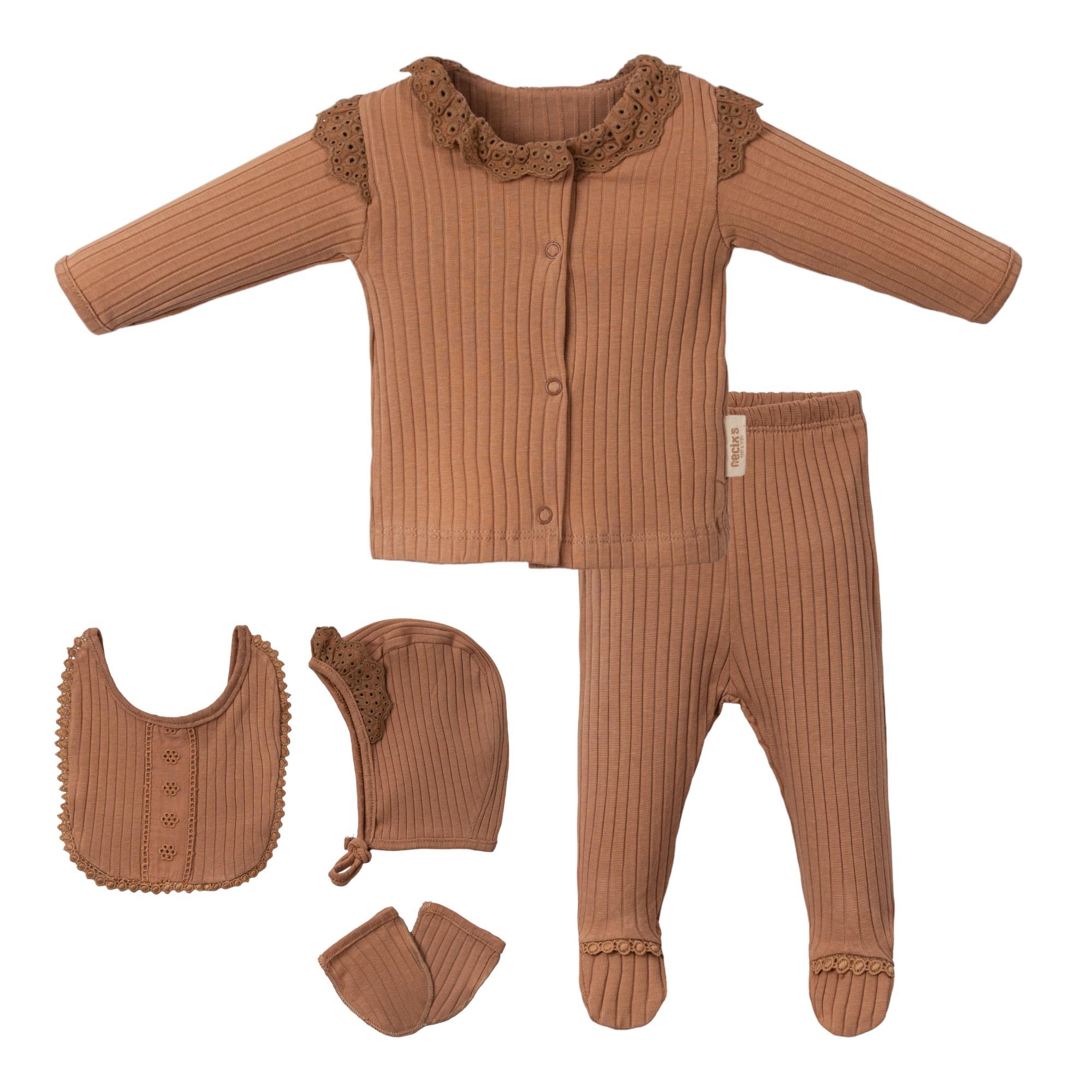 Necix's Kaşkorse Soft Kız Bebek Hastane Çıkışı Beşli Set