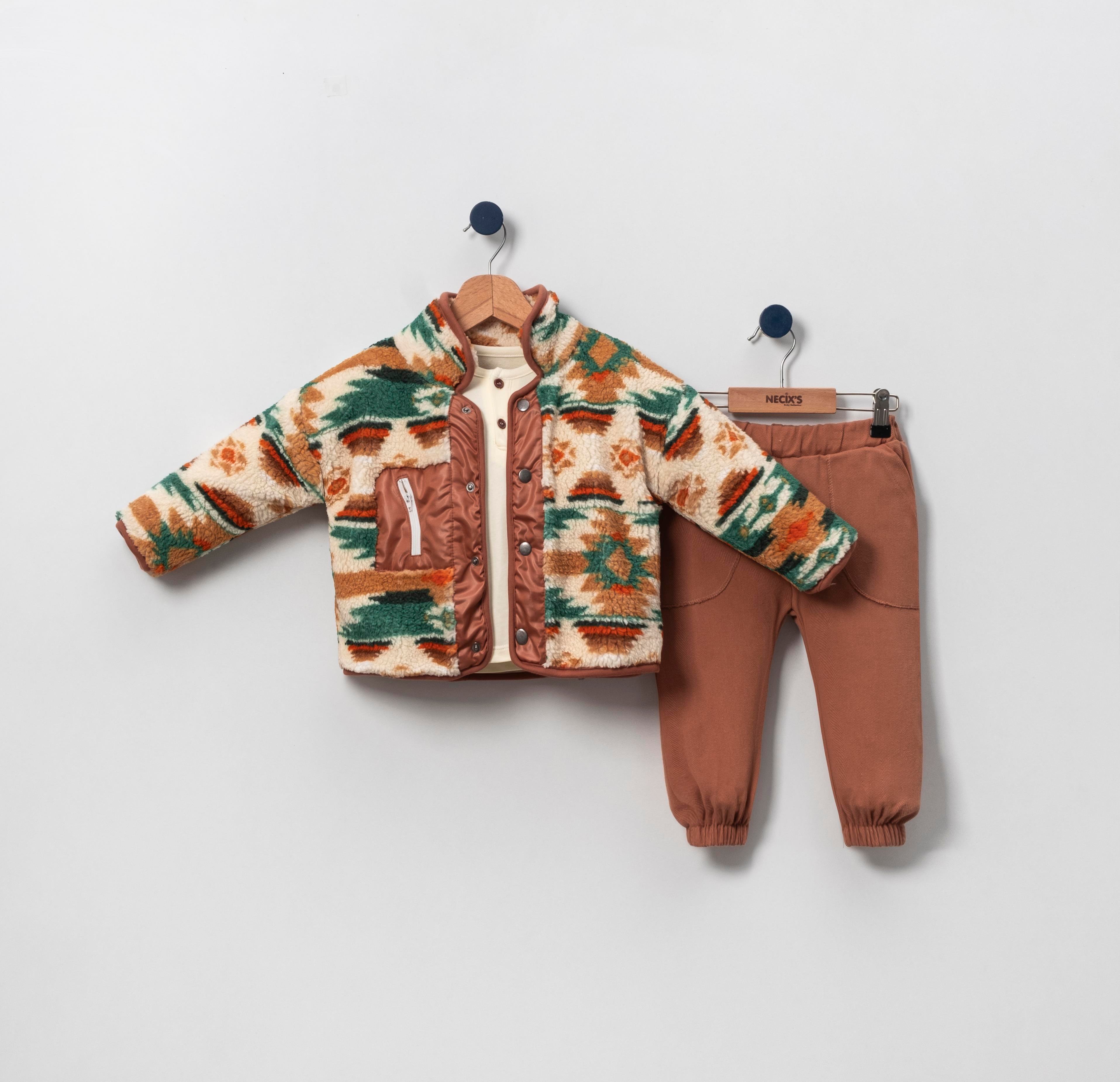 Necix's Katanya Etnik Welsoft Erkek Çocuk Üçlü Takım