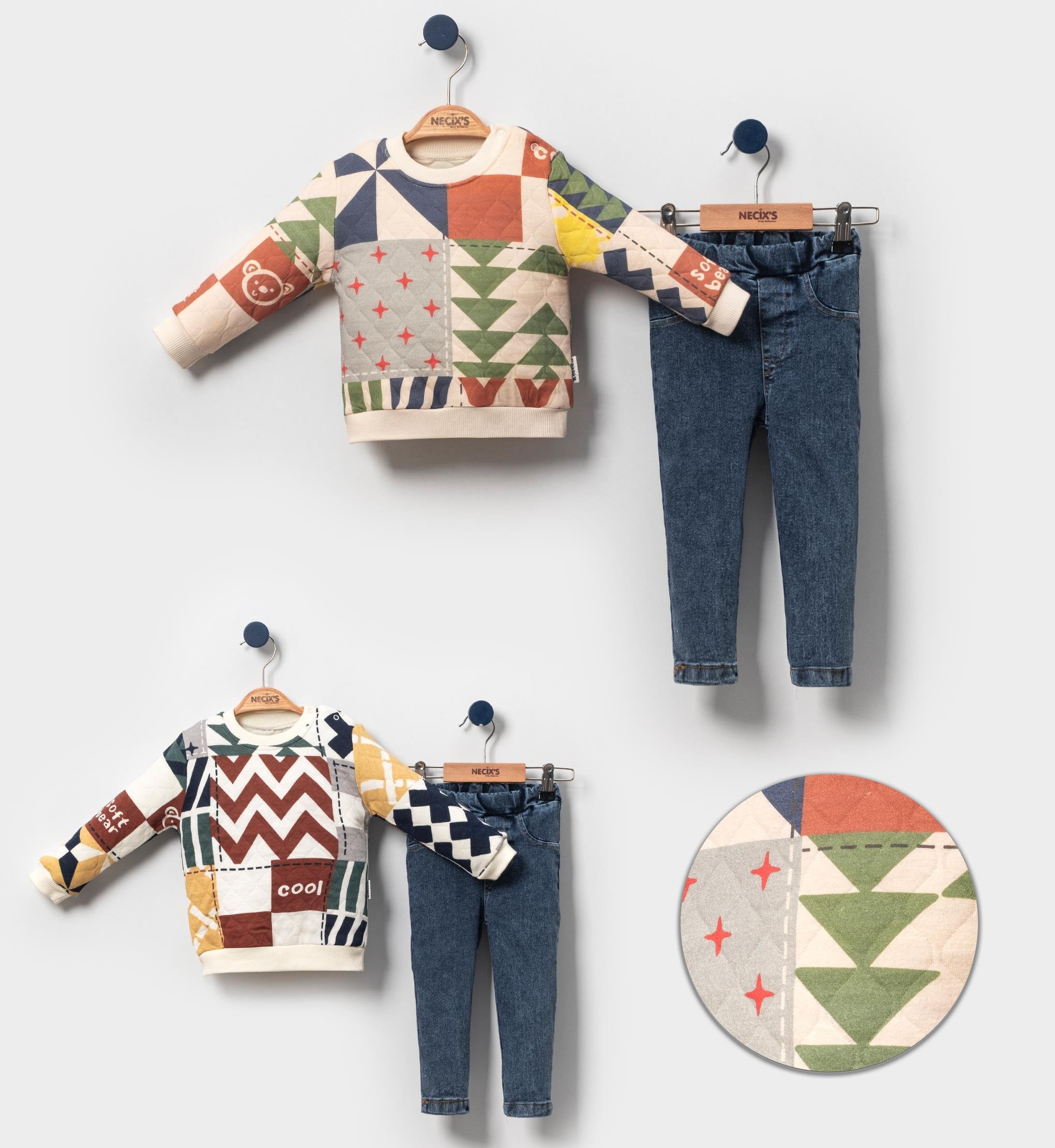 Necix's Kazablanka Erkek Bebek Özgün İkili Takım