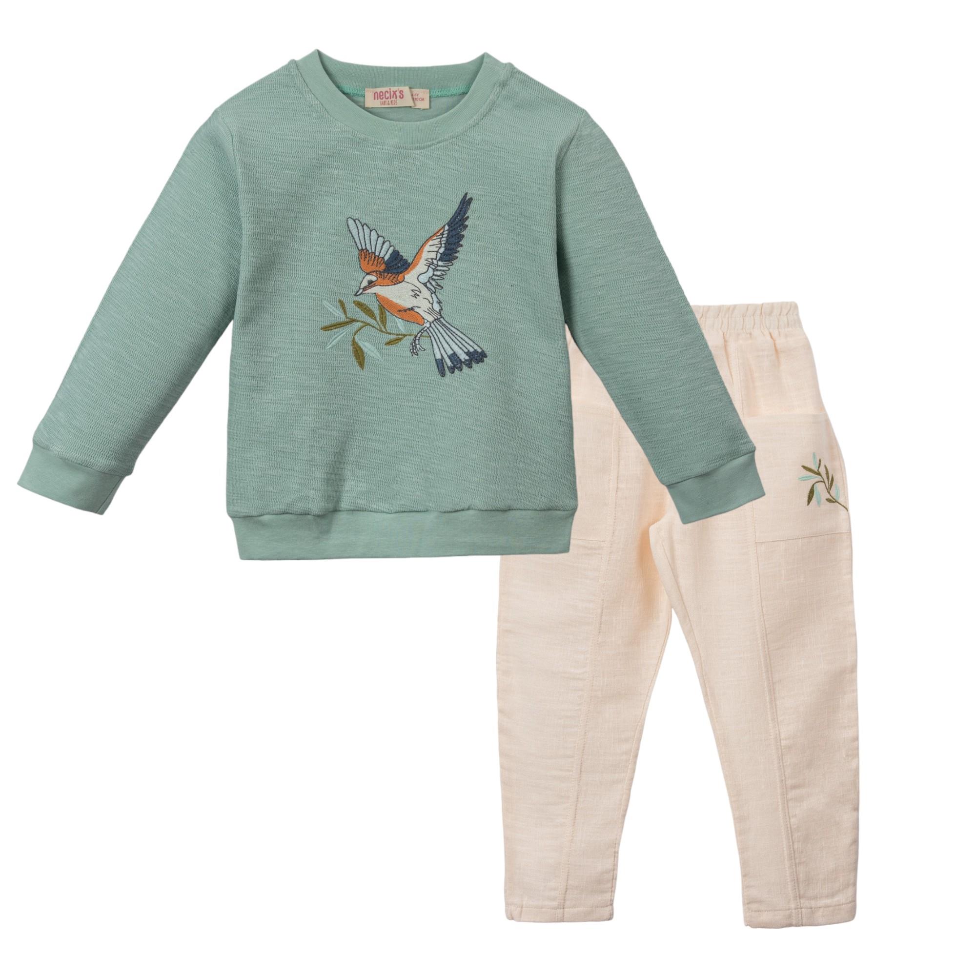 Necix's Kırlangıç Desenli Kız Çocuk İkili Takım
