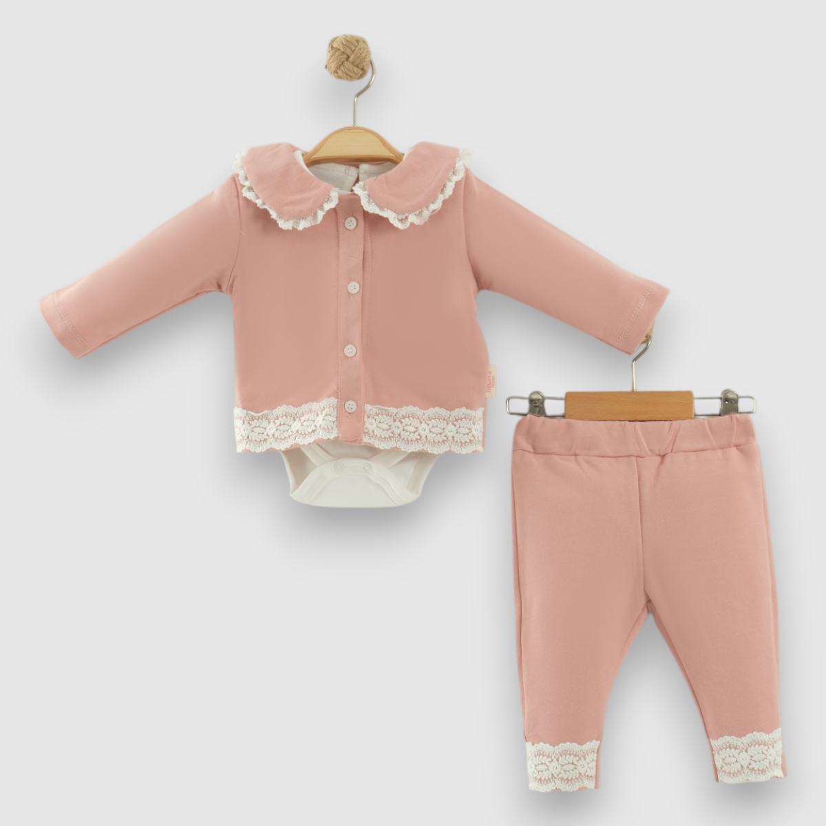 NECİXS KIZ BEBEK LADİES NEWBORN 3 LÜ TAKIM 3-9 AY