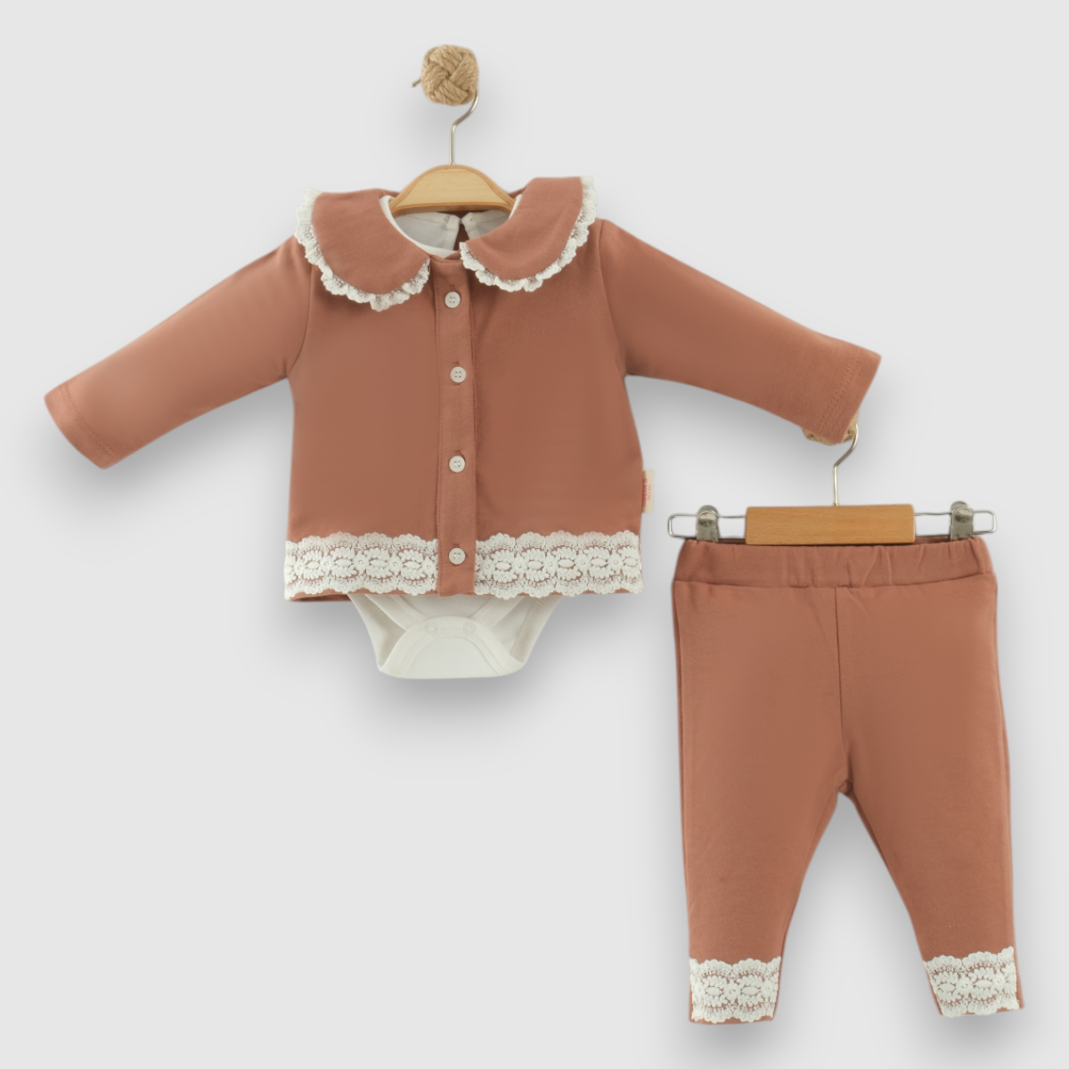 NECİXS KIZ BEBEK LADİES NEWBORN 3 LÜ TAKIM 3-9 AY